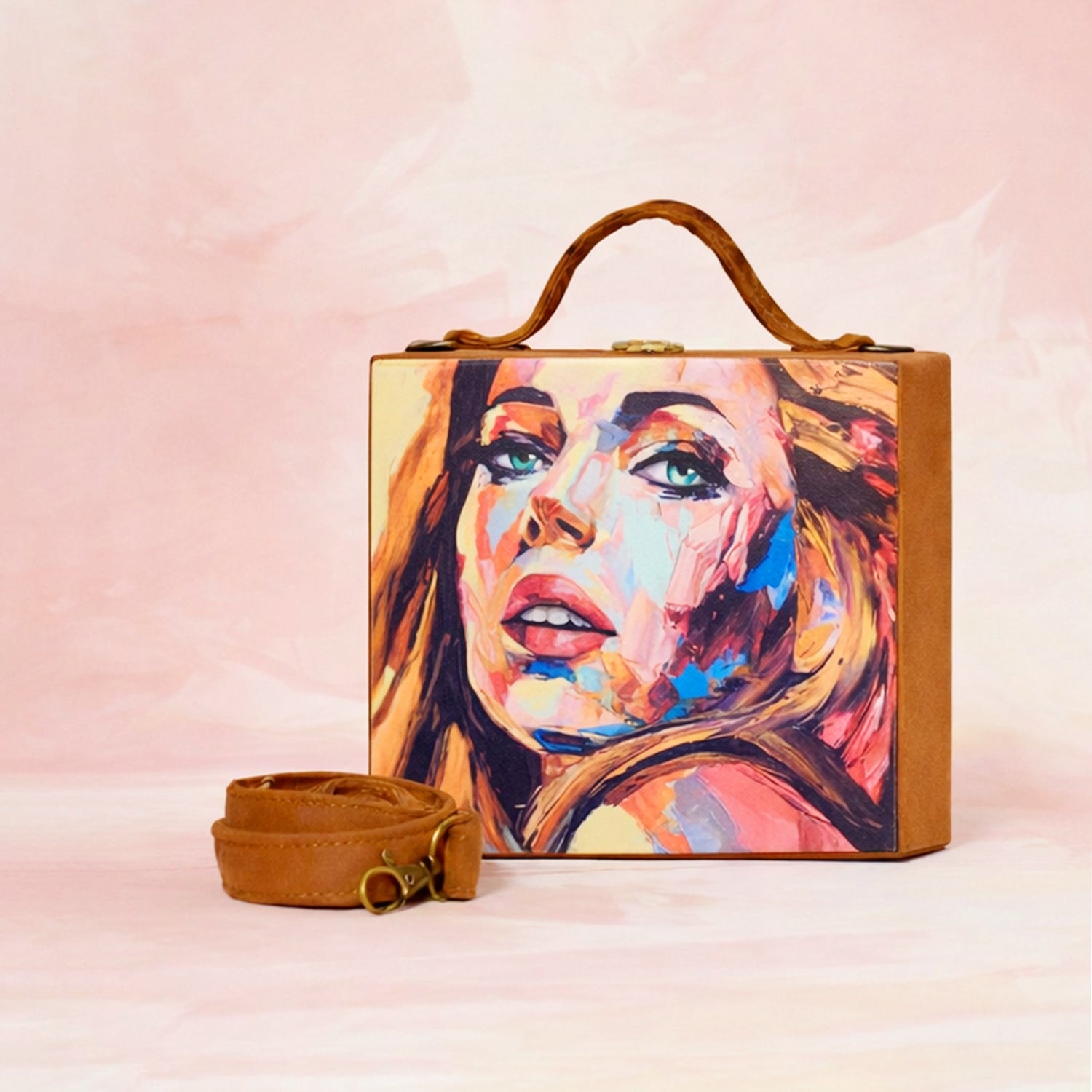 Blue Eyes Girl Portrait Clutch