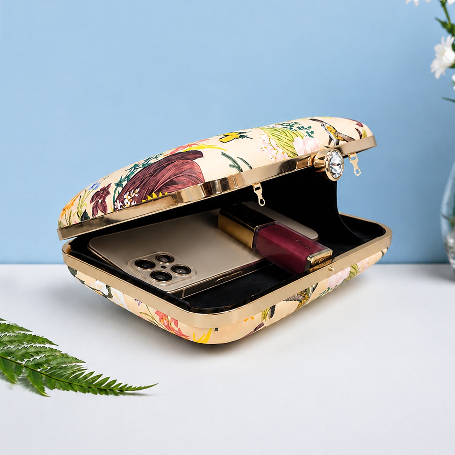 Artklim Floral Birds & Butterfly Printed Designer Clutch