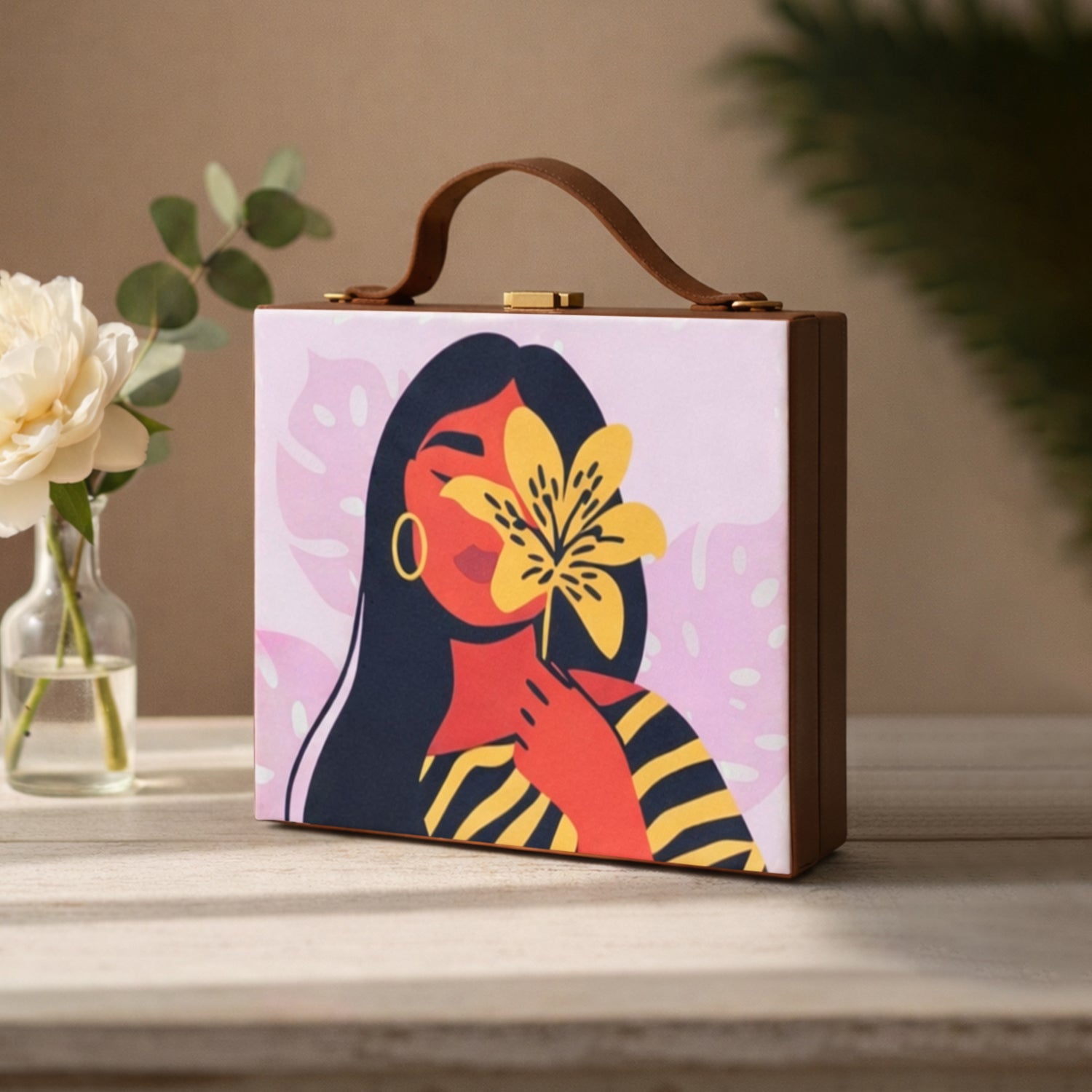 Yellow Flower Girl Clutch