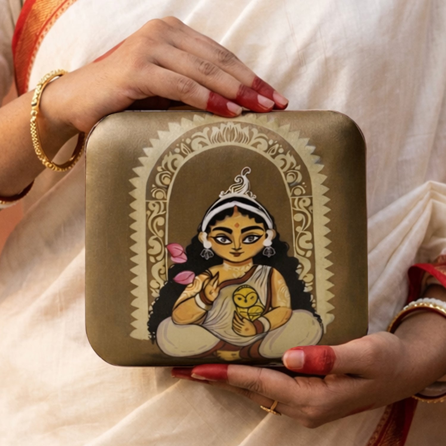 Artklim Heritage Devi Art Clutch printed