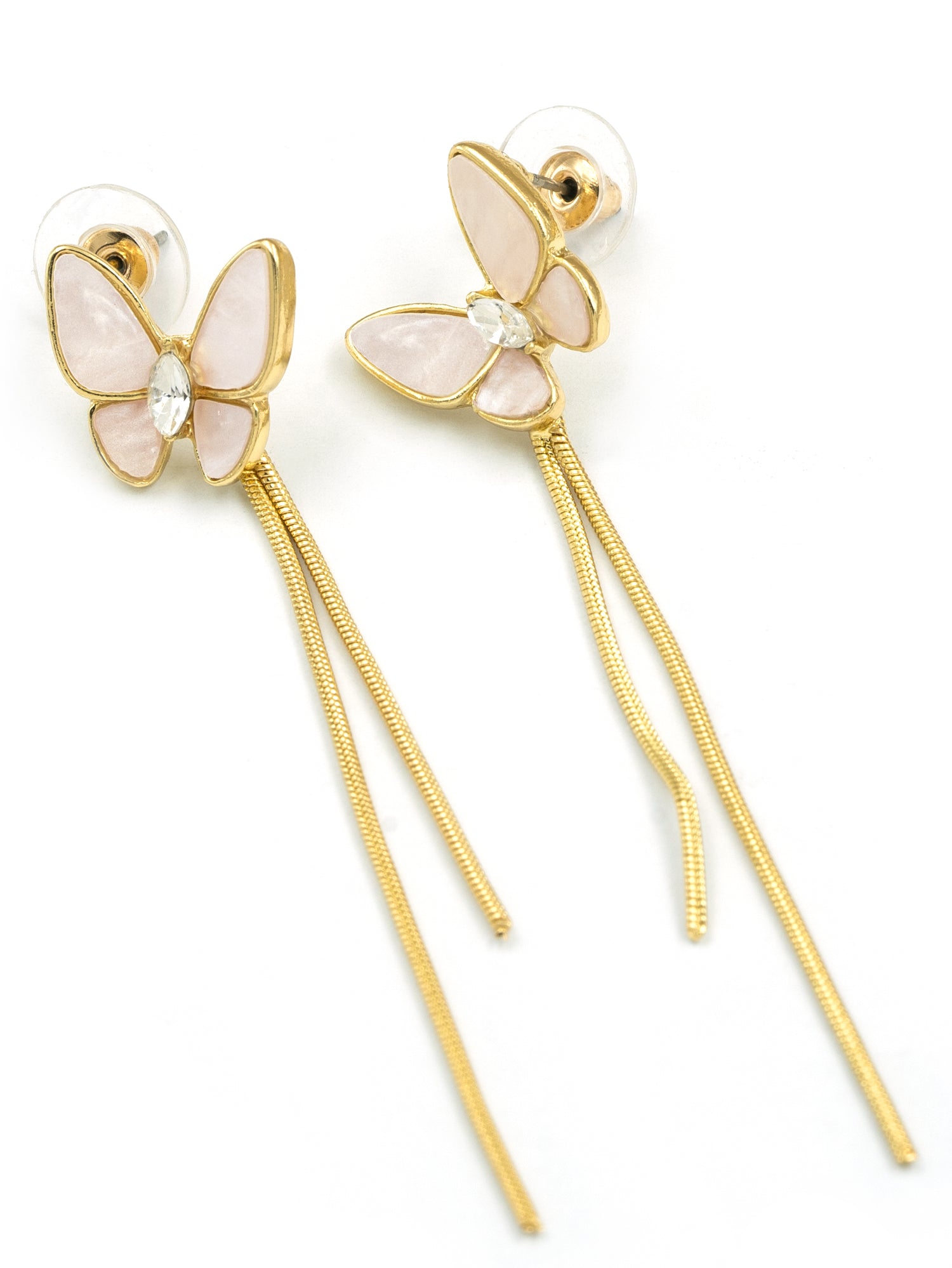 Artklim Butterfly Long Drop Anti Tarnish Earrings