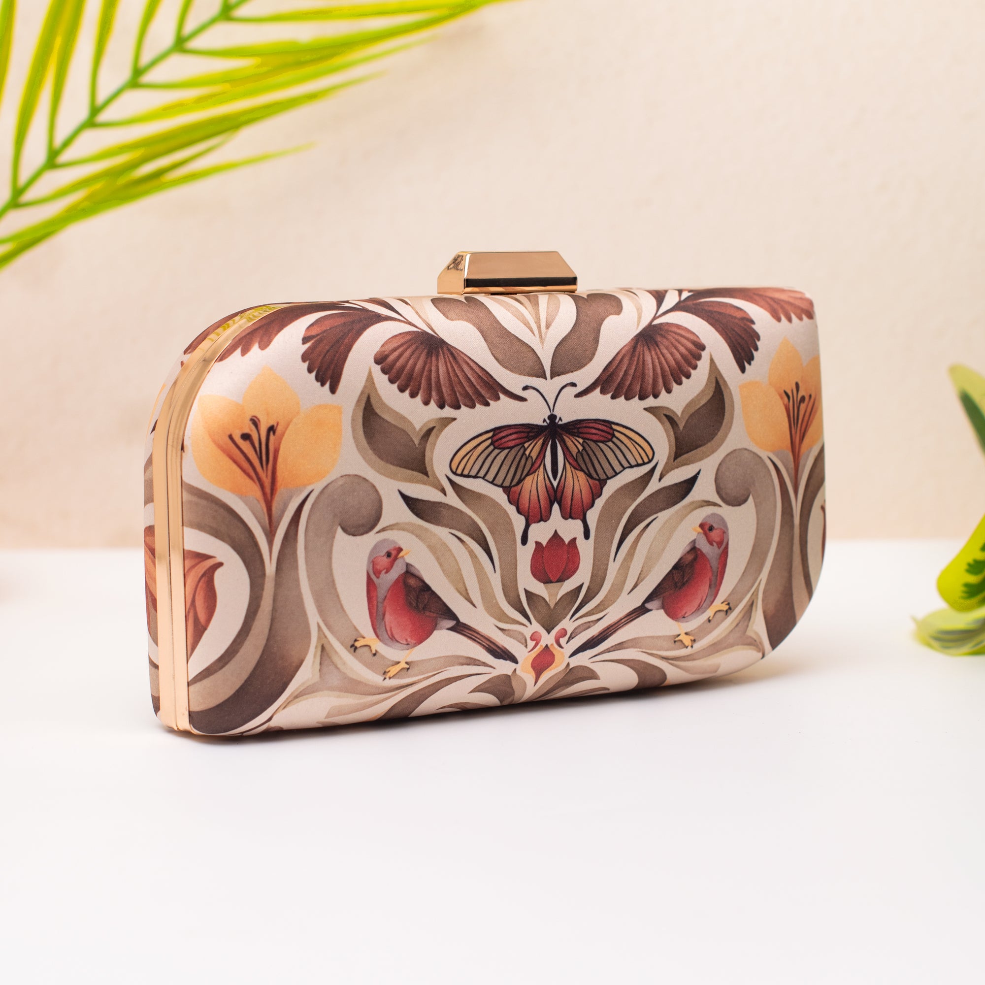 Artklim Butterfly Printed Clutch