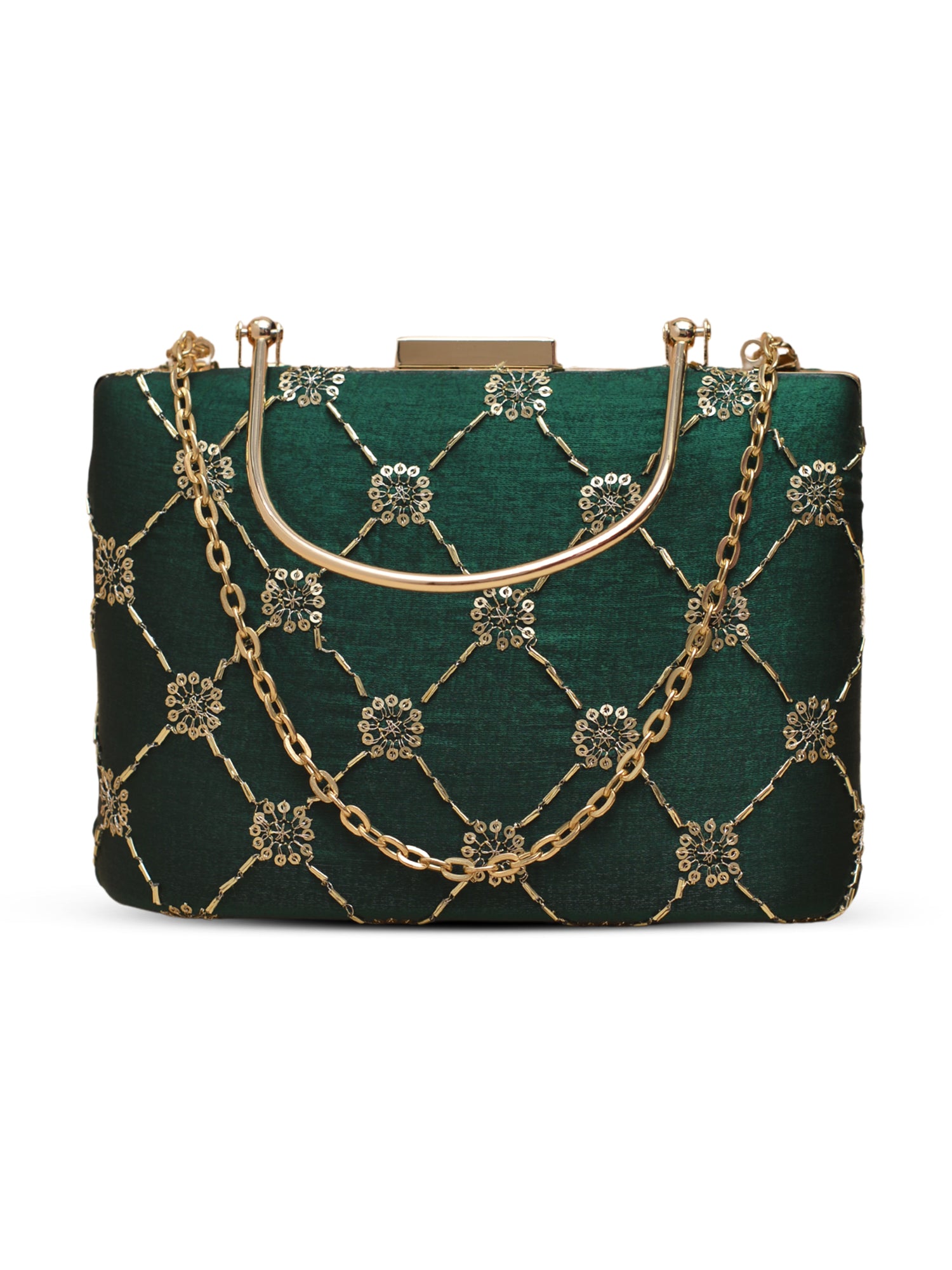 Artklim Royal Green Bloom Clutches