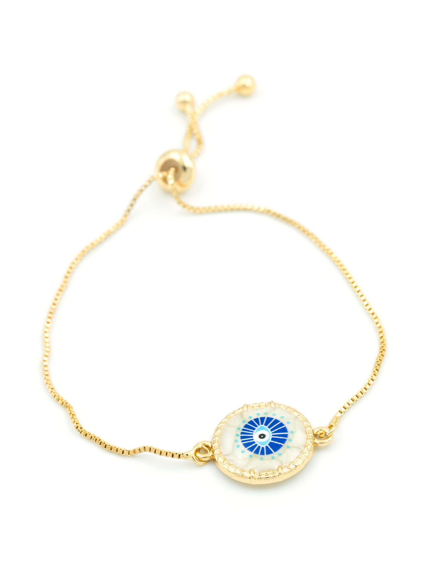 Artklim Gold Plated Anti Tarnish Evil Eye Protection Bracelet