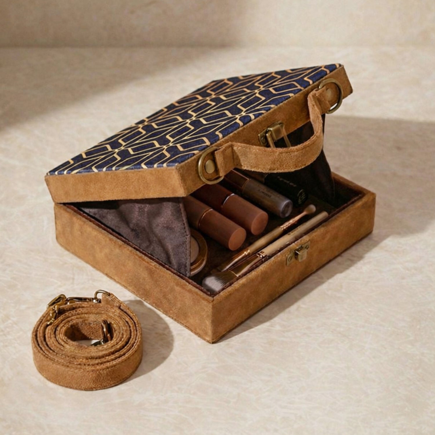 Rustic Floral Symmetrical Suitcase Style
