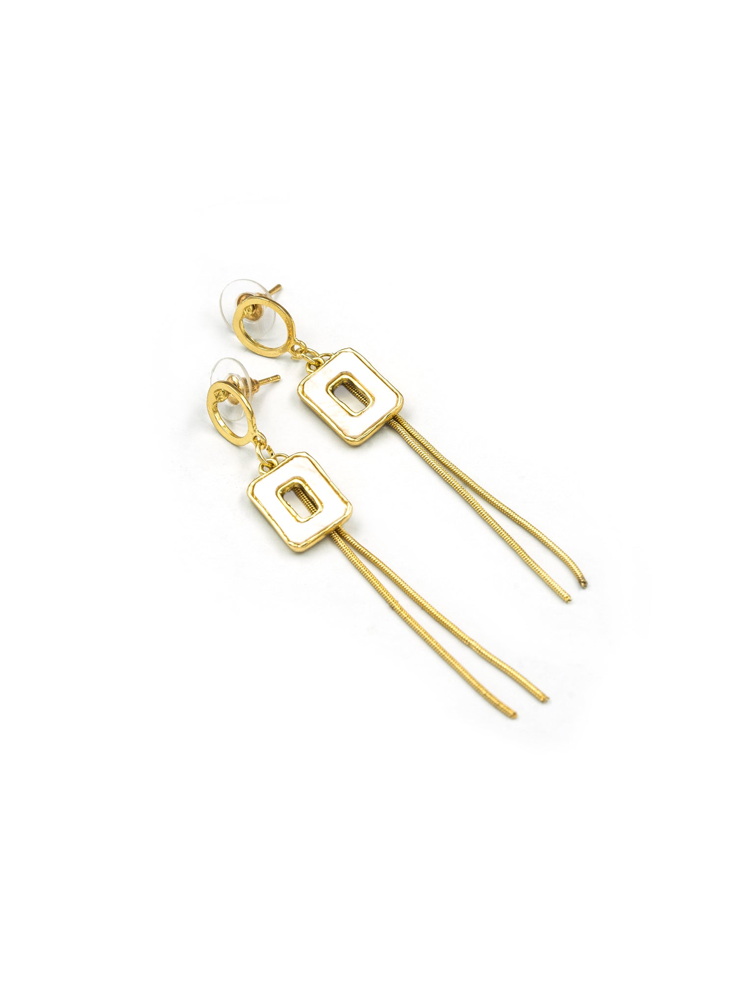 Artklim Rectangular Drop Anti Tarnish Earrings