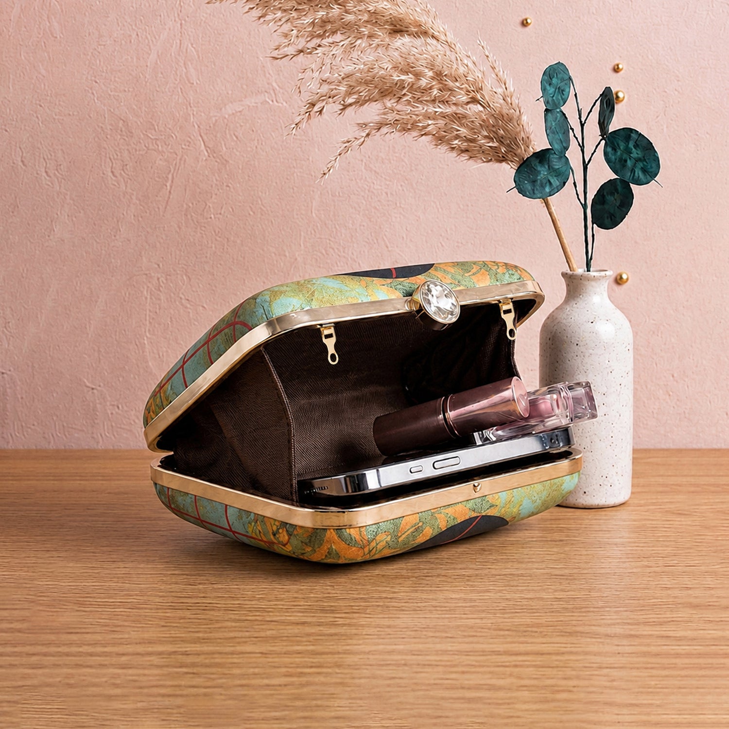 Artklim Elegant Lady Printed Clutch