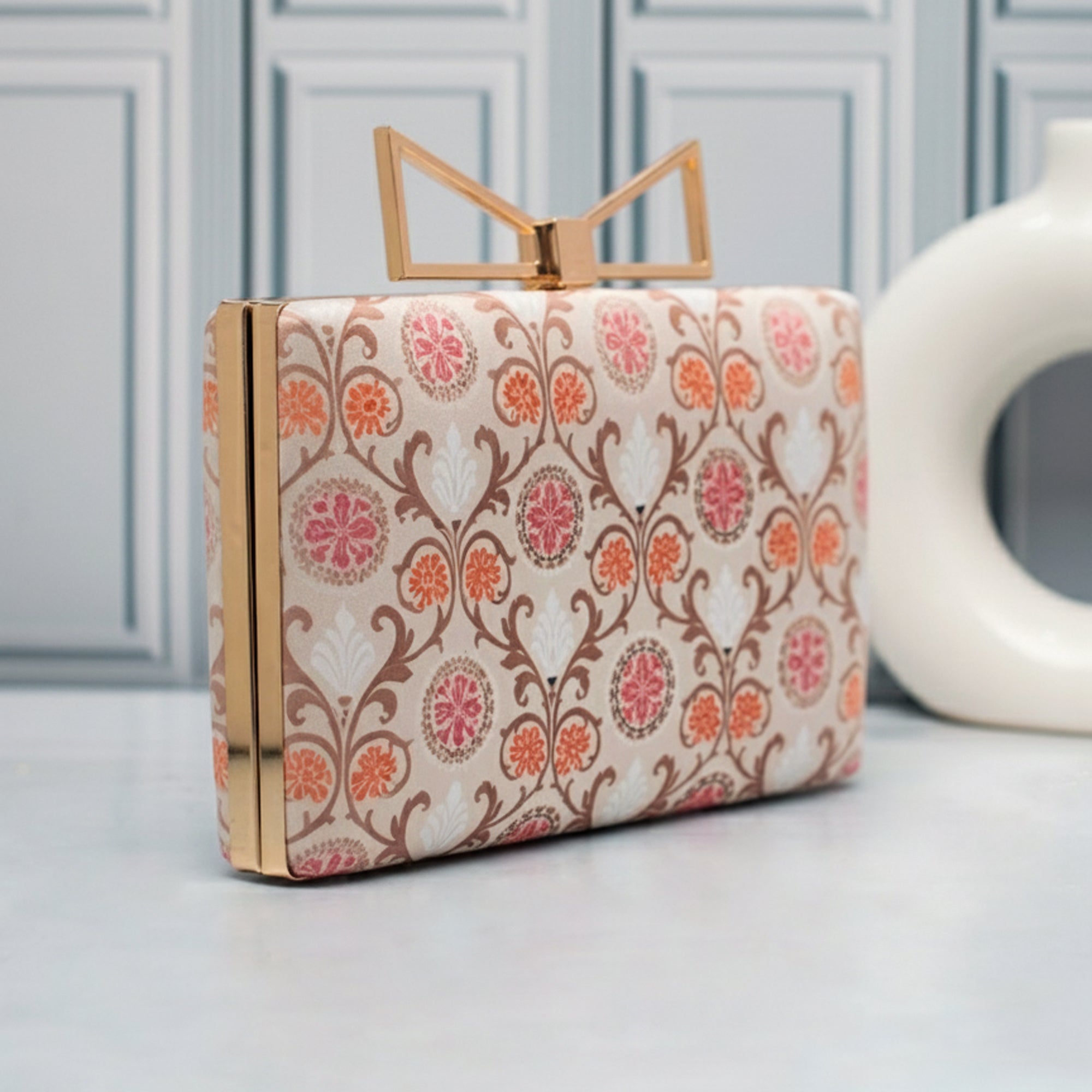 Artklim Blush Royale Motif Printed Clutch