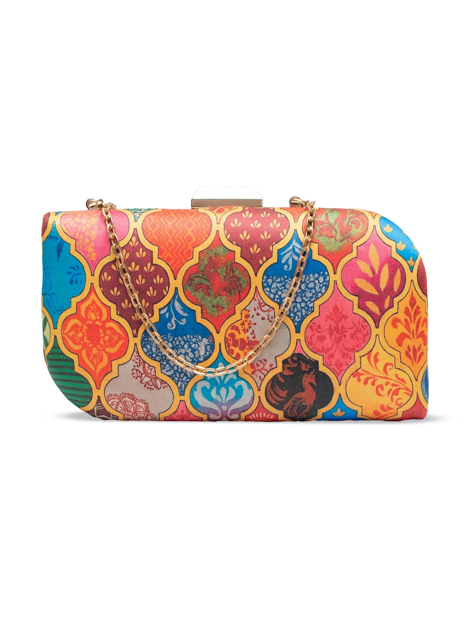 Artklim Persian Bloom Printed Clutch