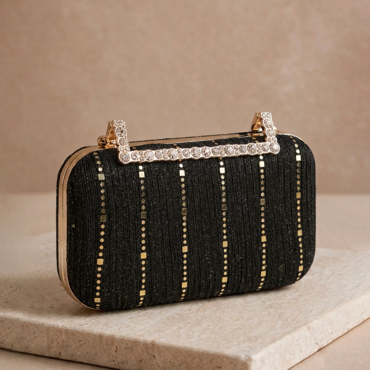 Artklim Celestial Stripe Embroidery Clutch