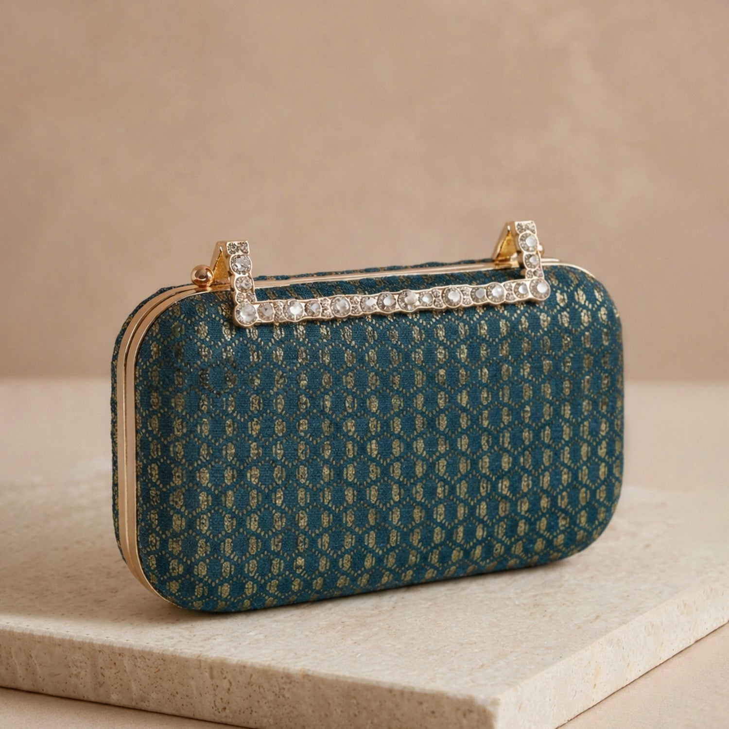 Artklim Emerald Ocean Embroidery Clutch