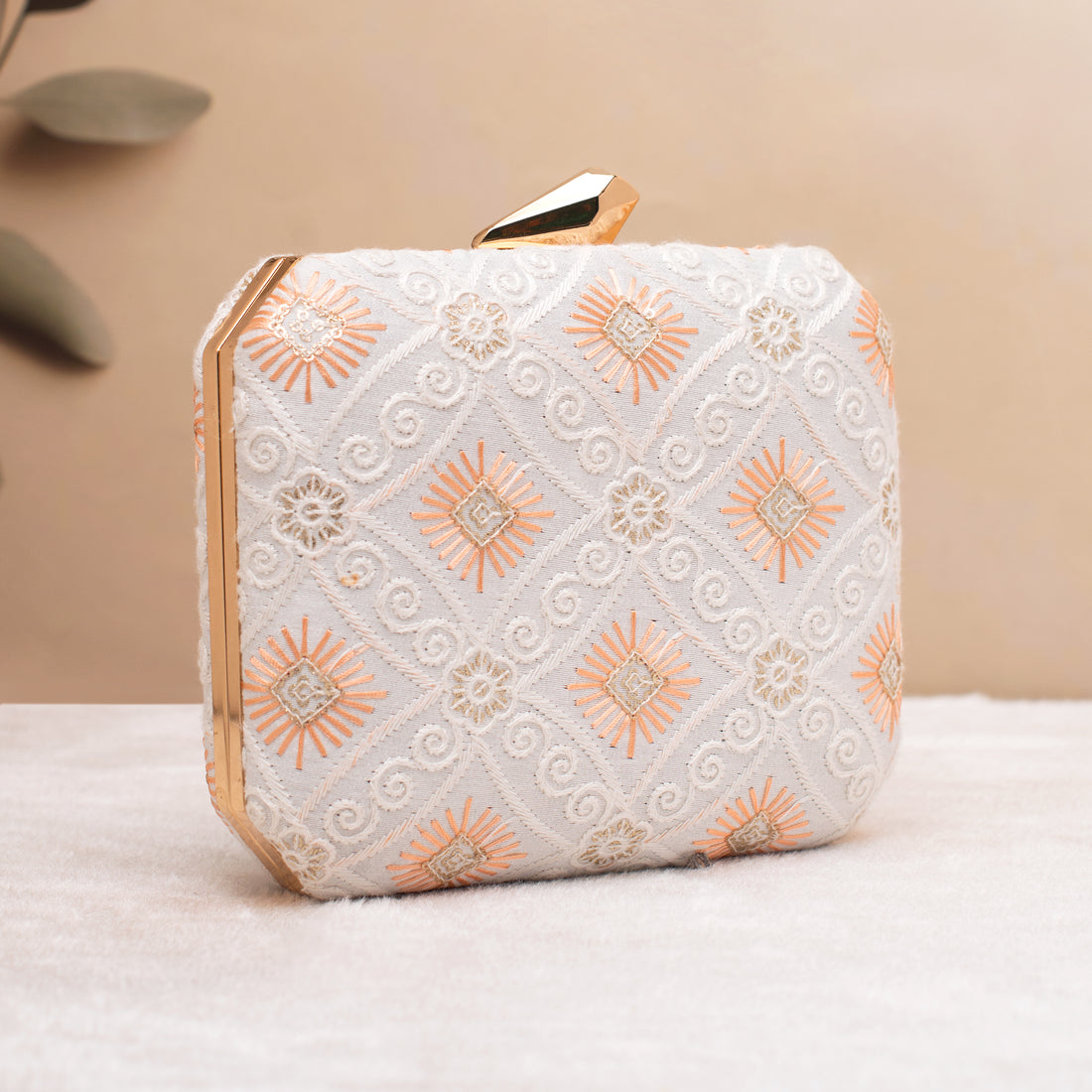 Artklim Sunburst Embroidery Clutch