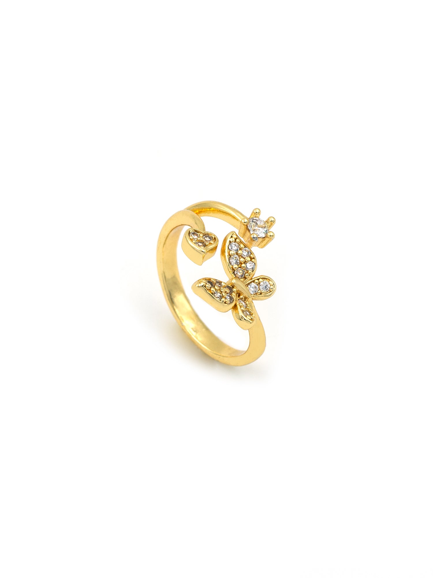 Artklim Gold-Plated Butterfly Wings Anti-Tarnish Ring