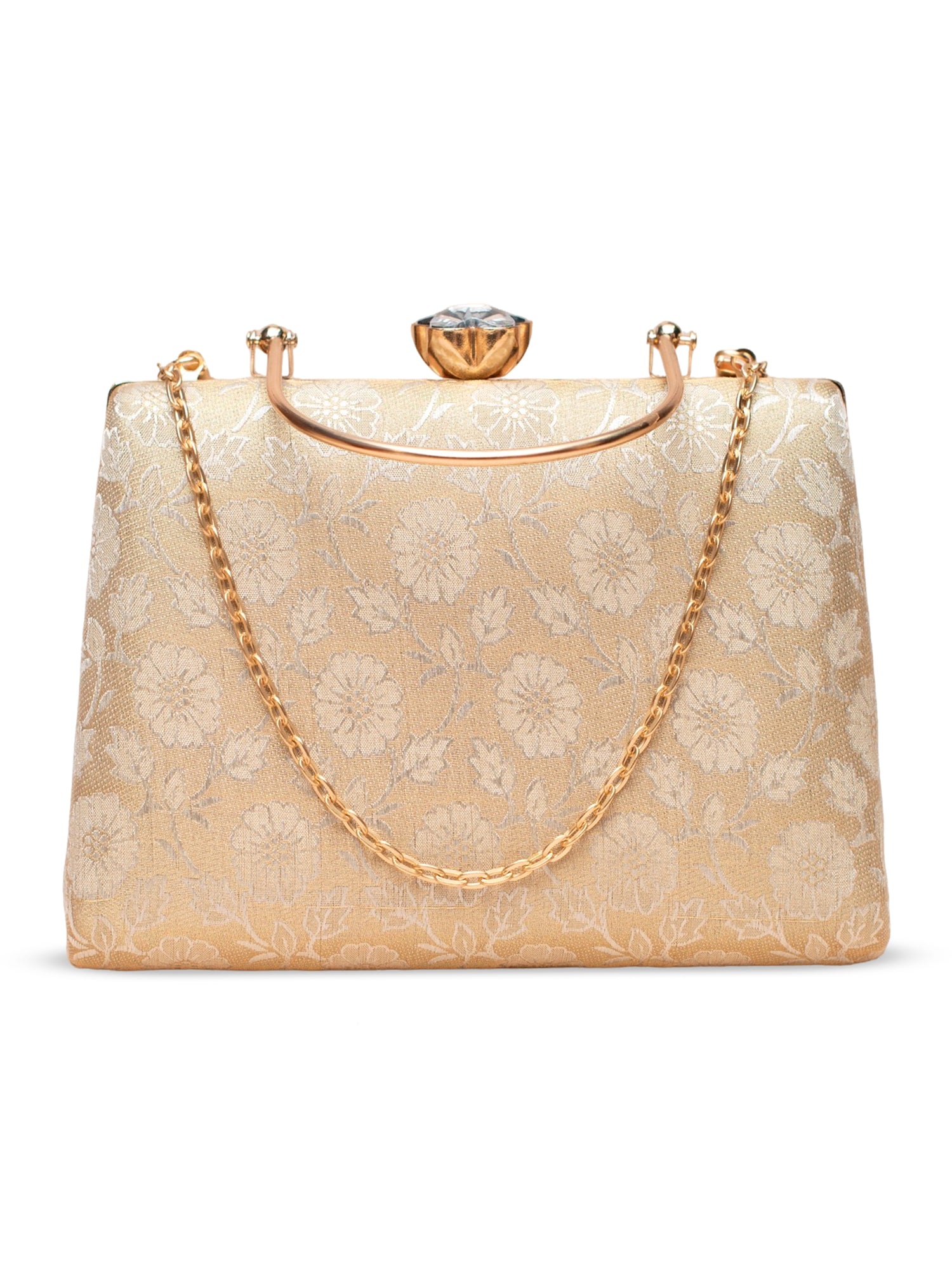 Artklim Classic Jacquard Floral Clutch