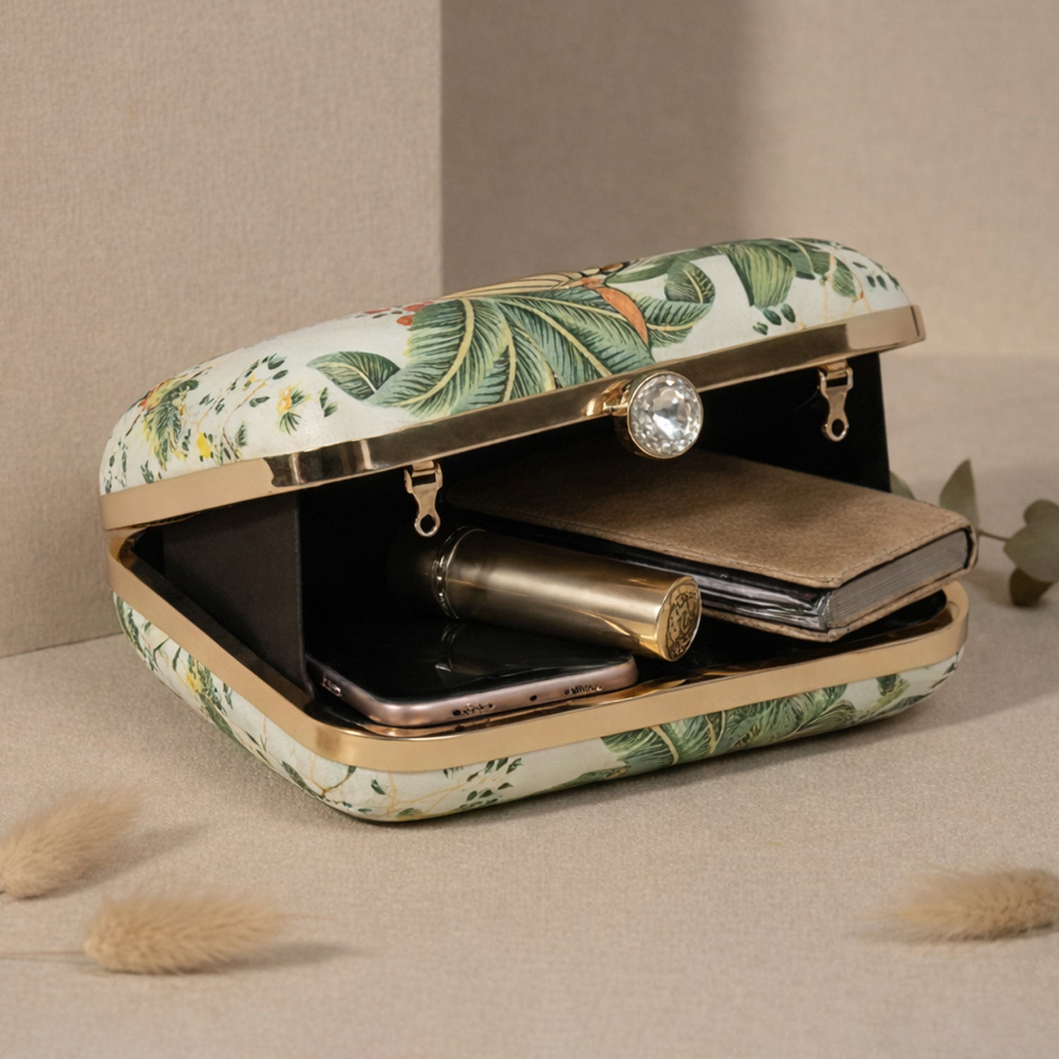 Artful Theme Printed Clutch