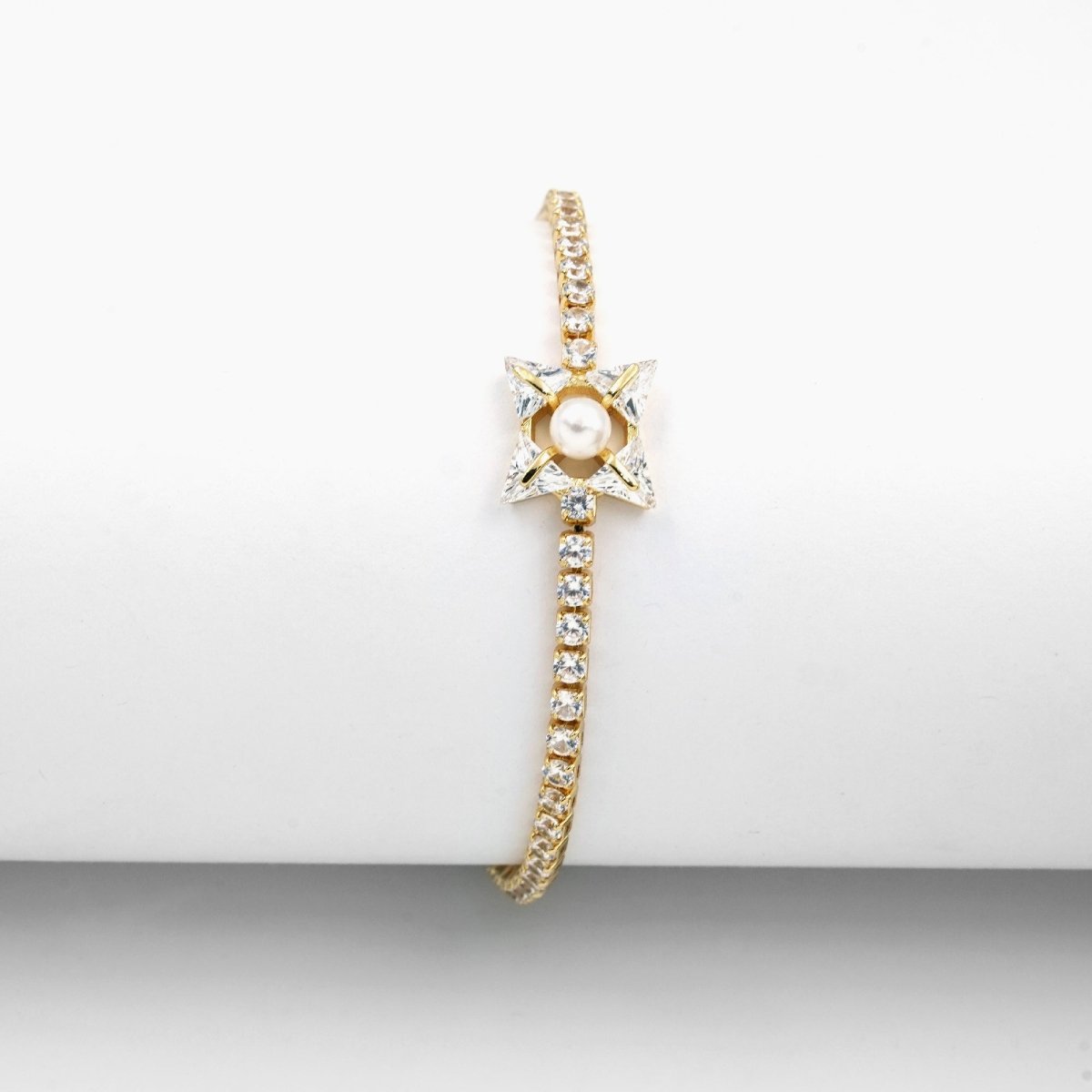 Artklim Gold Plated Designer Studded Bracelet