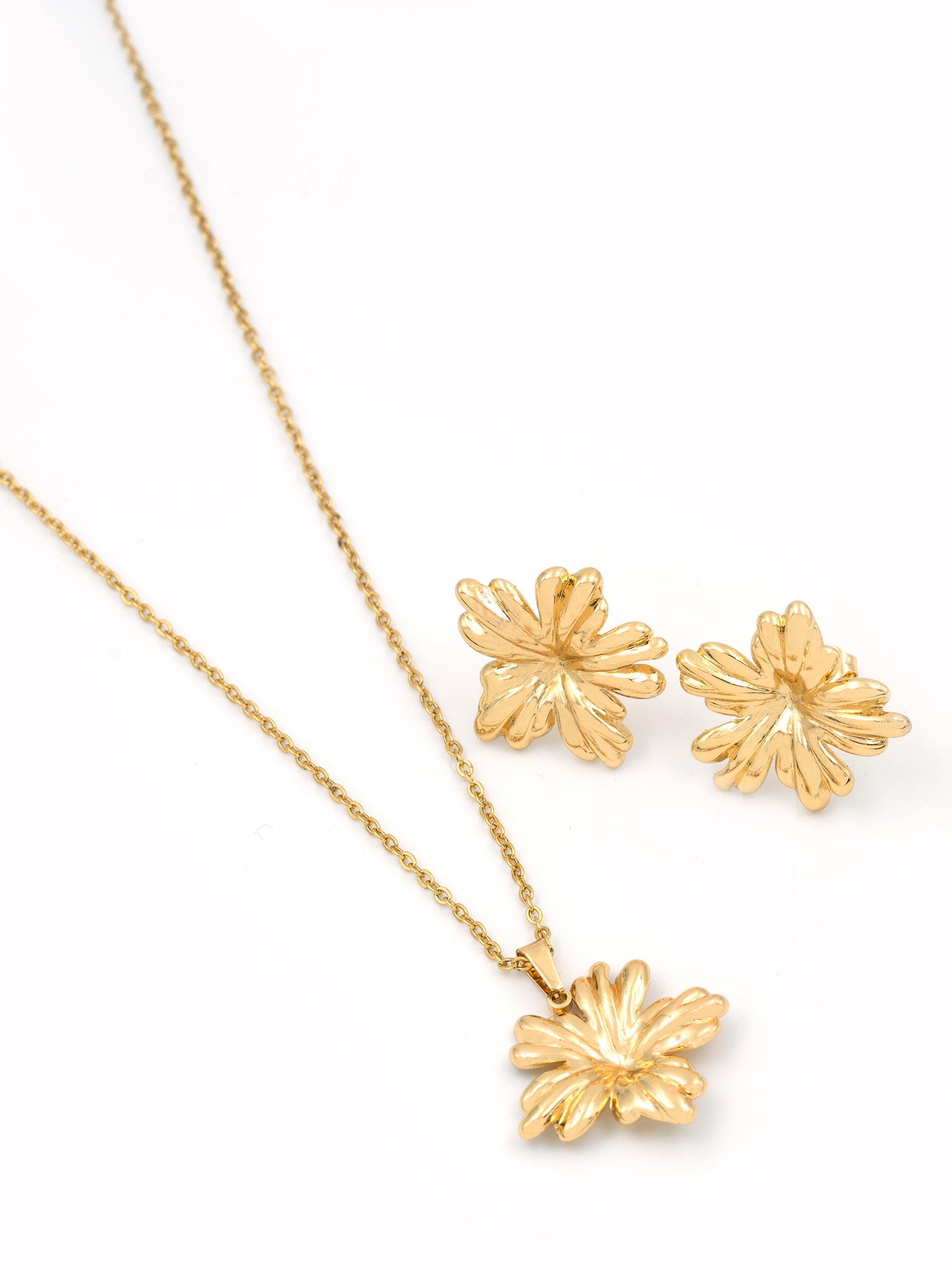 Artklim Liquid Wave Gold plated Jewelry Set