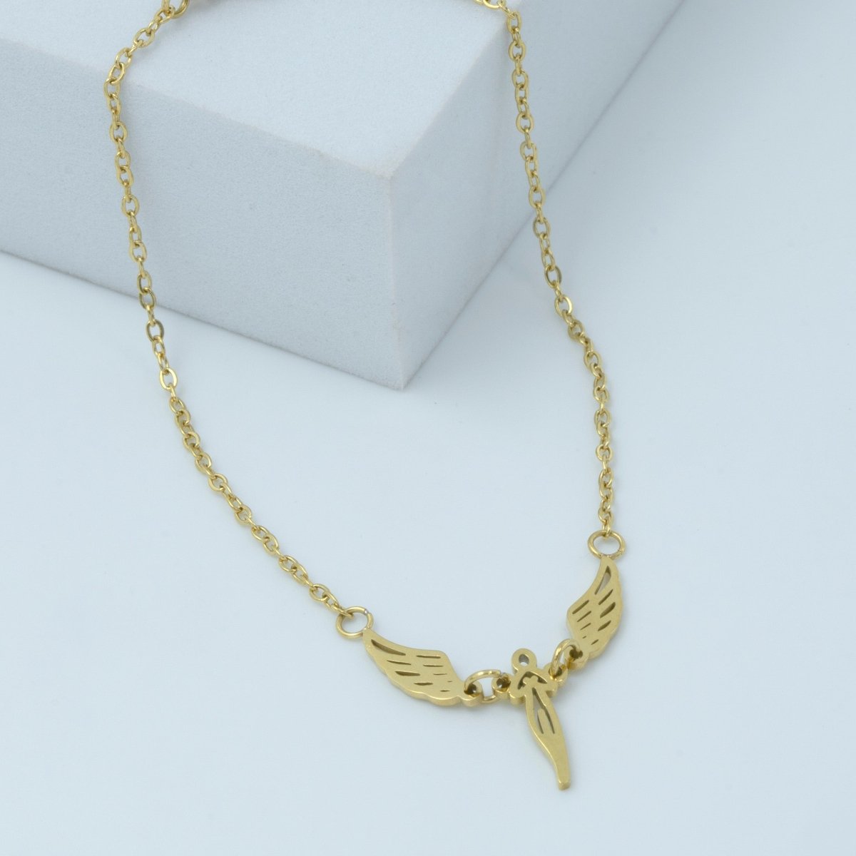 Artklim Gold Plated Angel Wings Bracelet