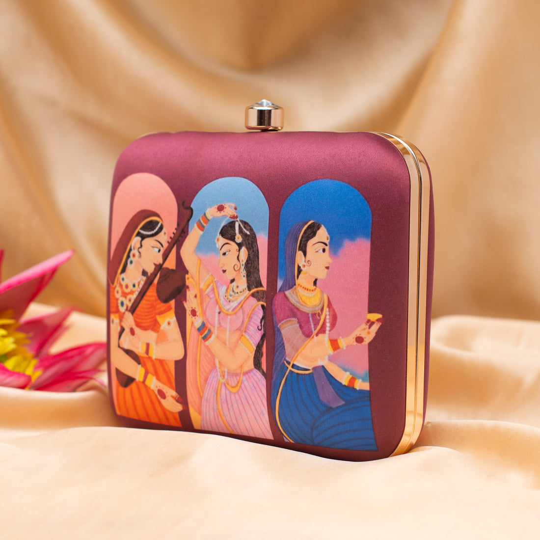 Artklim Mughal Motif Printed Clutch