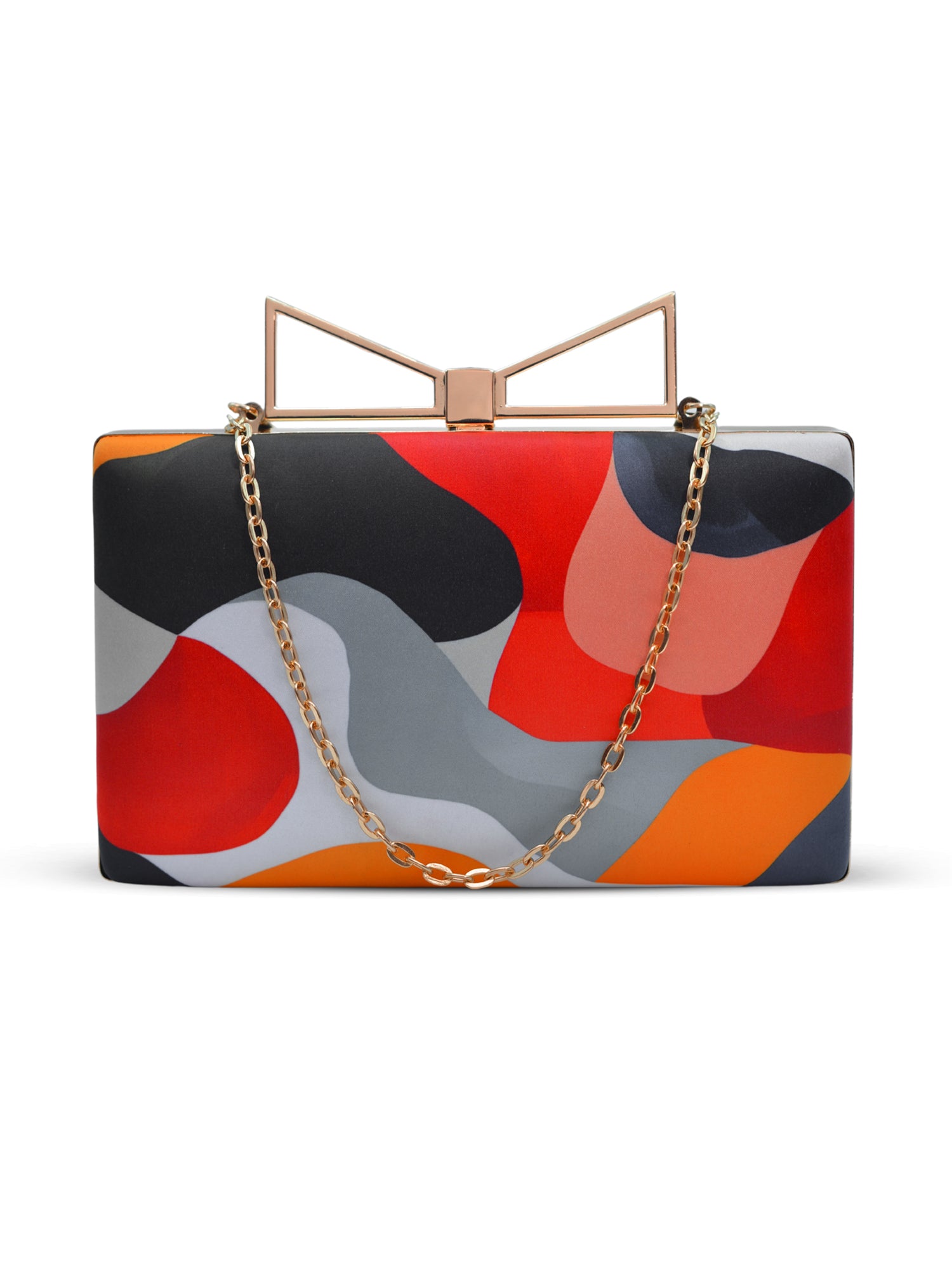Artklim Shadow Play Abstract Art Printed Clutch