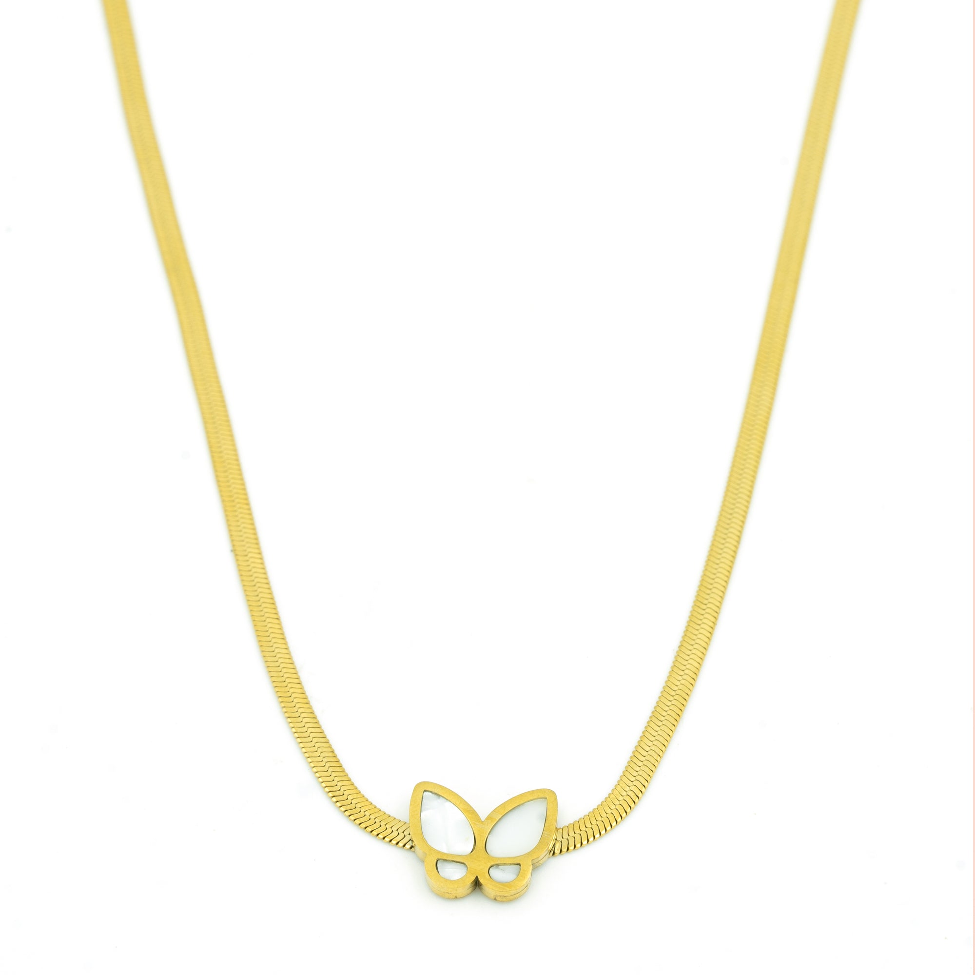Artklim Golden Butterfly Pendant Necklace