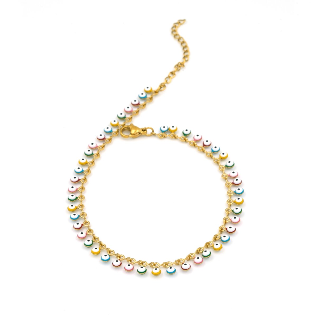 Artklim Gold Plated Evil Eye Anklet
