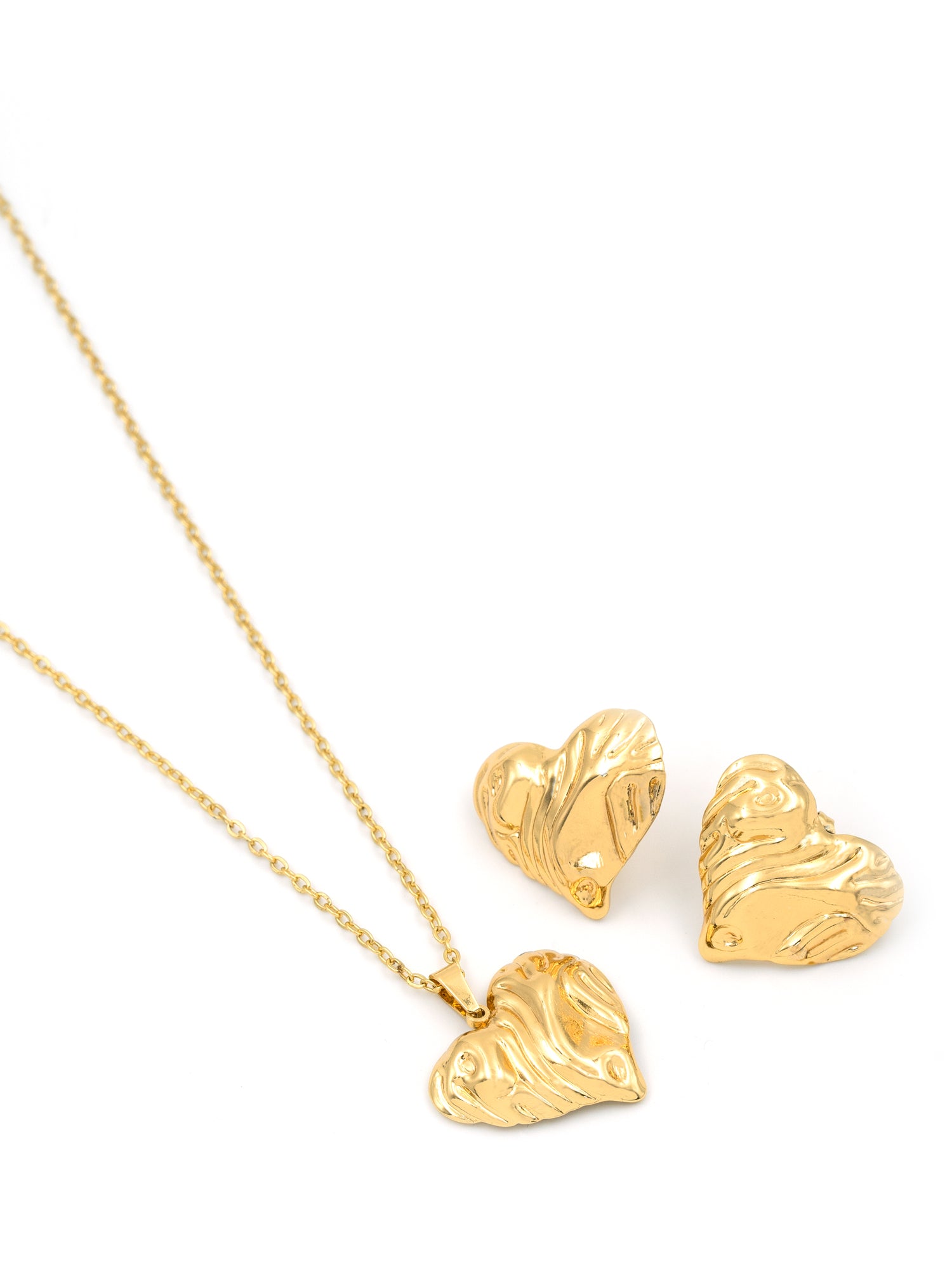 ARTKLIM Heart Gold-Plated Jewelry Set