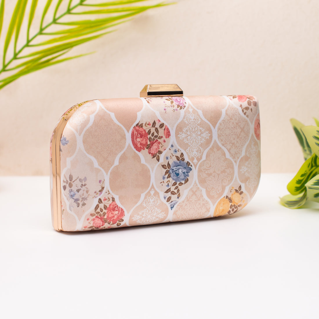 Artklim Classic Bloom Printed Clutch