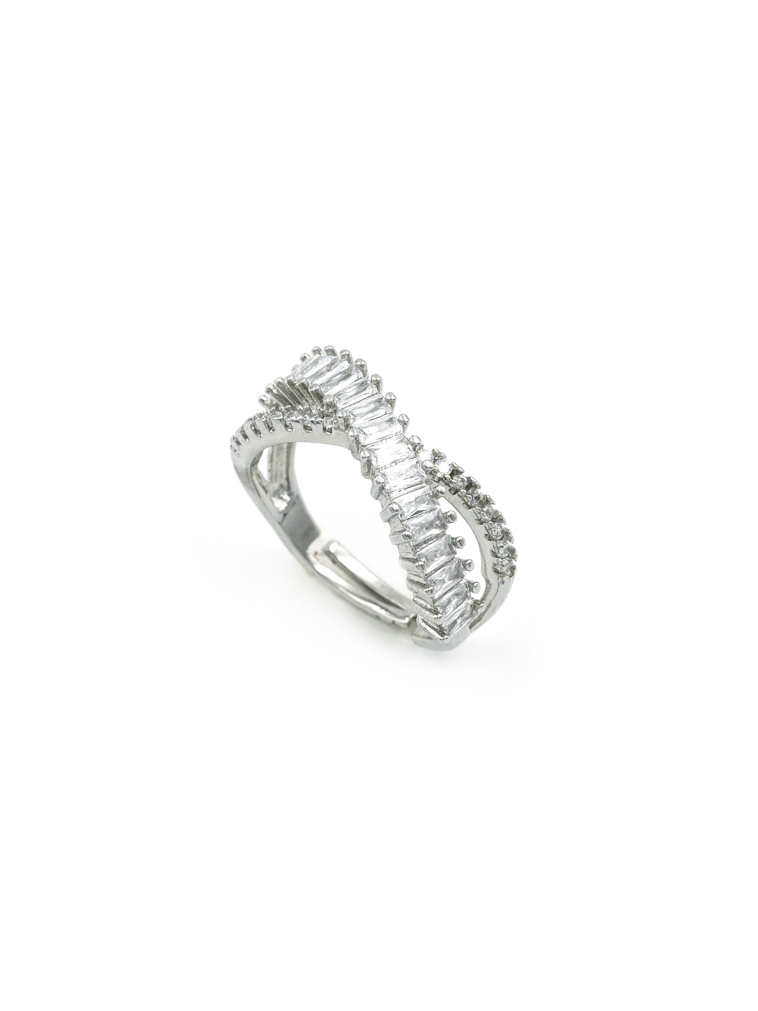 Artklim Sliver- Tone Infinity Spark Anti-Tarnish Ring