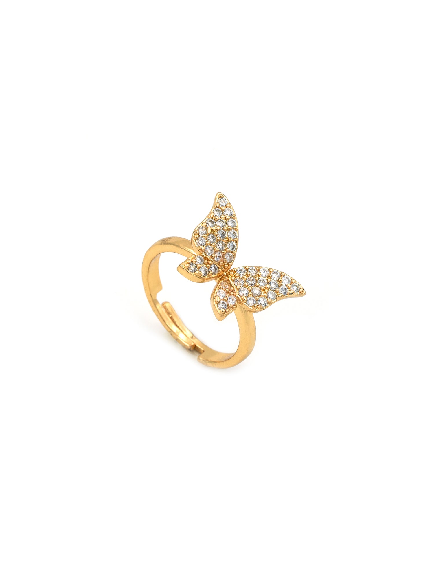 Artklim Gold-Plated Classic Butterfly Anti-Tarnish Ring
