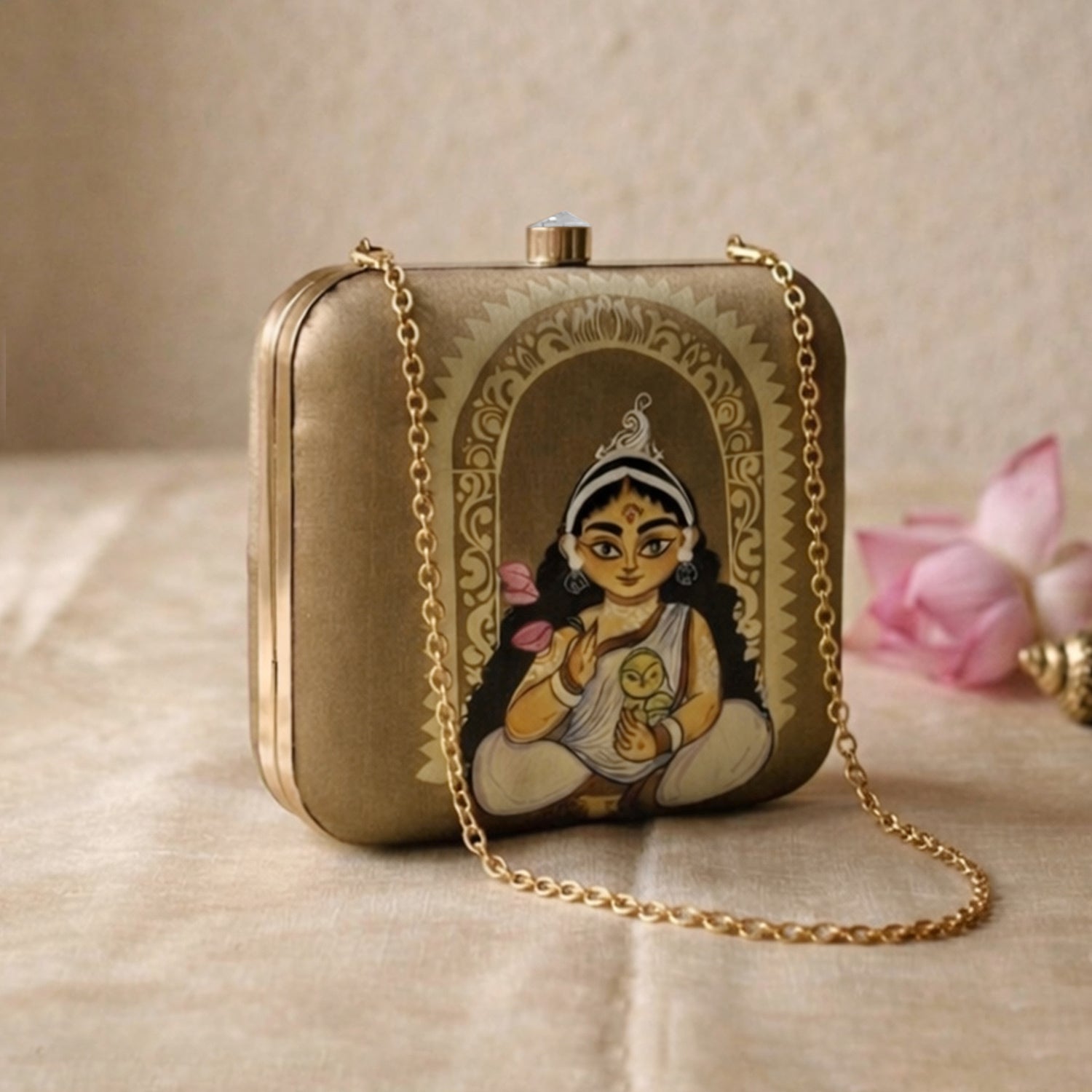 Artklim Heritage Devi Art Clutch printed