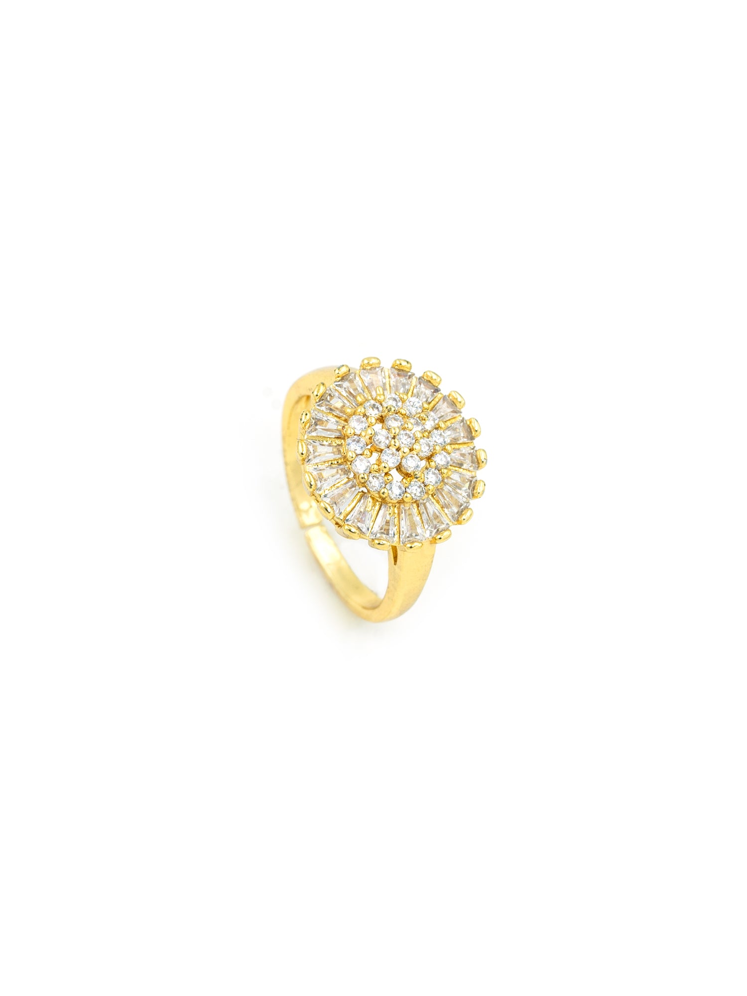 Artklim Gold-Plated Radiant Dome Anti-Tarnish Ring