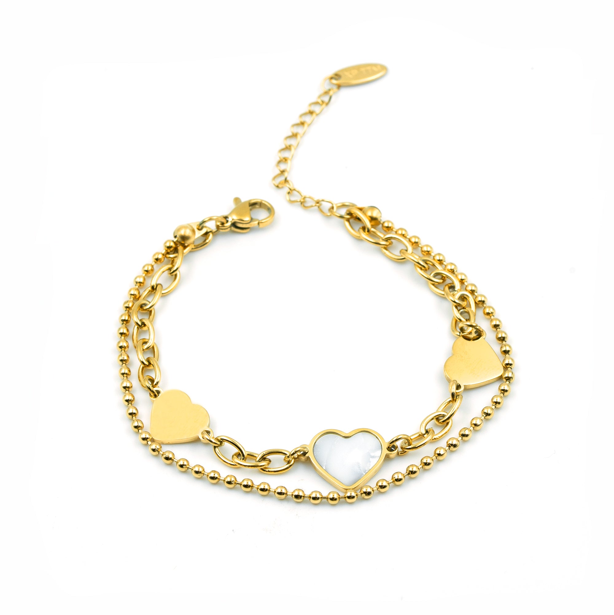 Artklim Trinity Heart Charm Bracelet