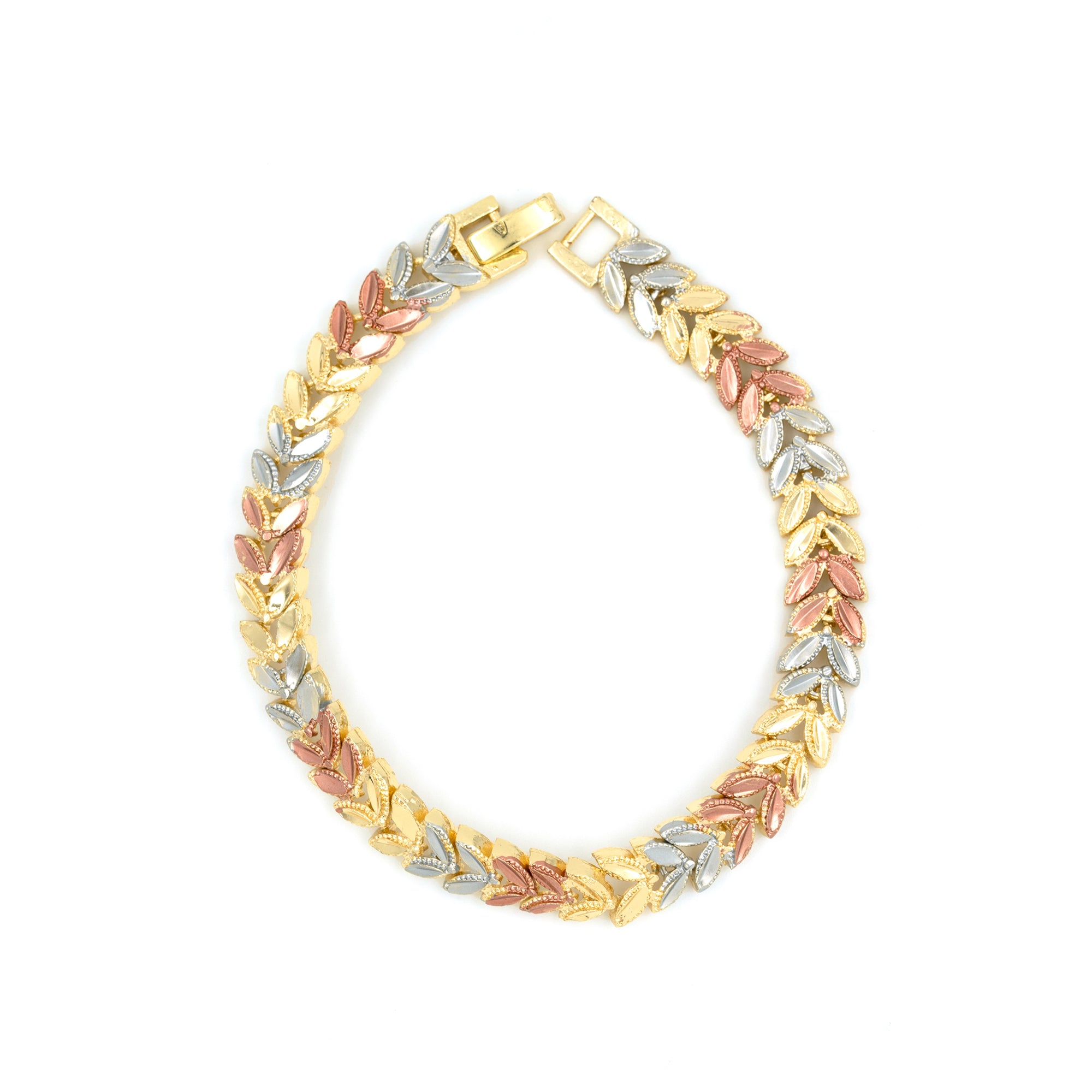 Artklim Tri-Colored Leaf Pattern Bracelet