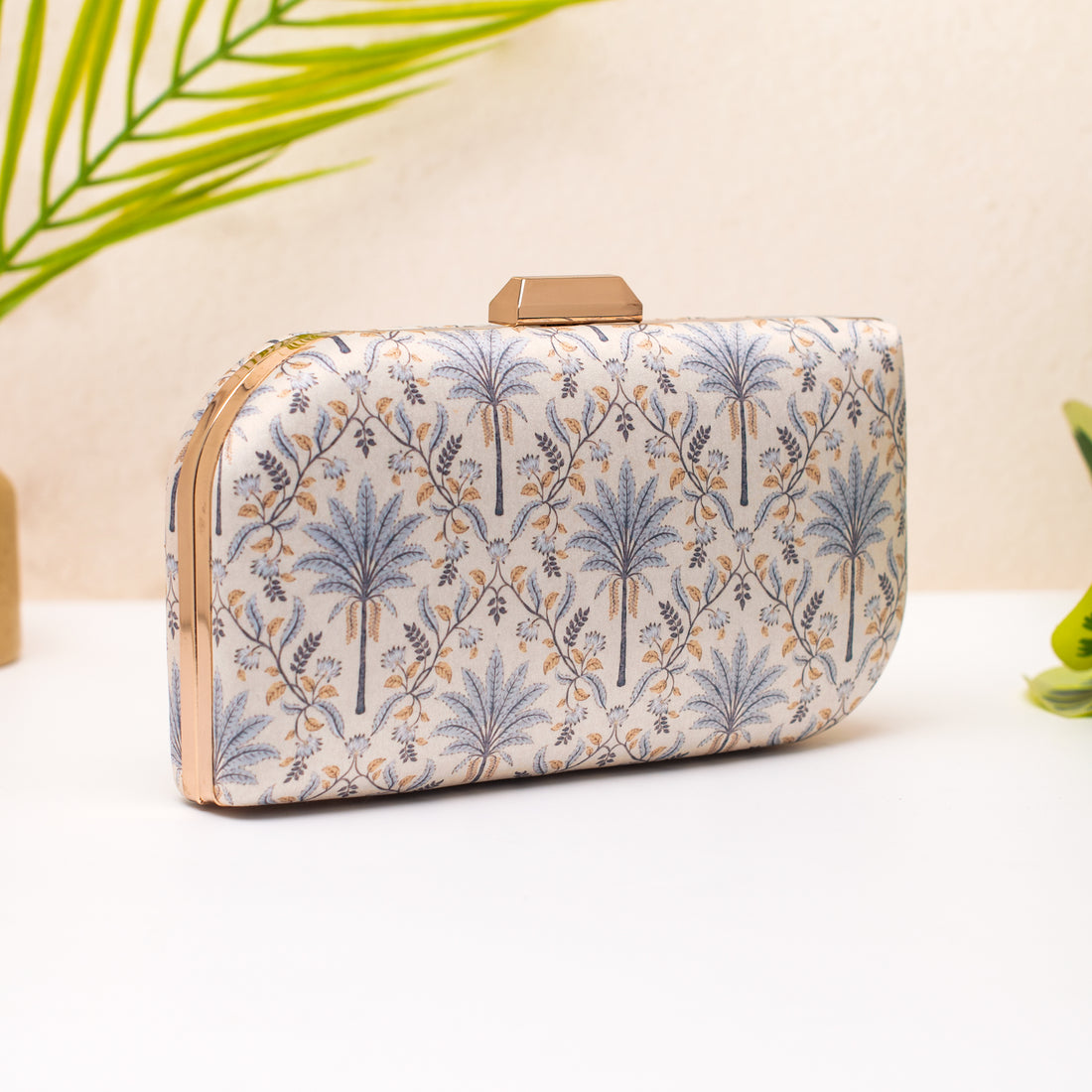 Artklim Blue Breeze Printed Clutch