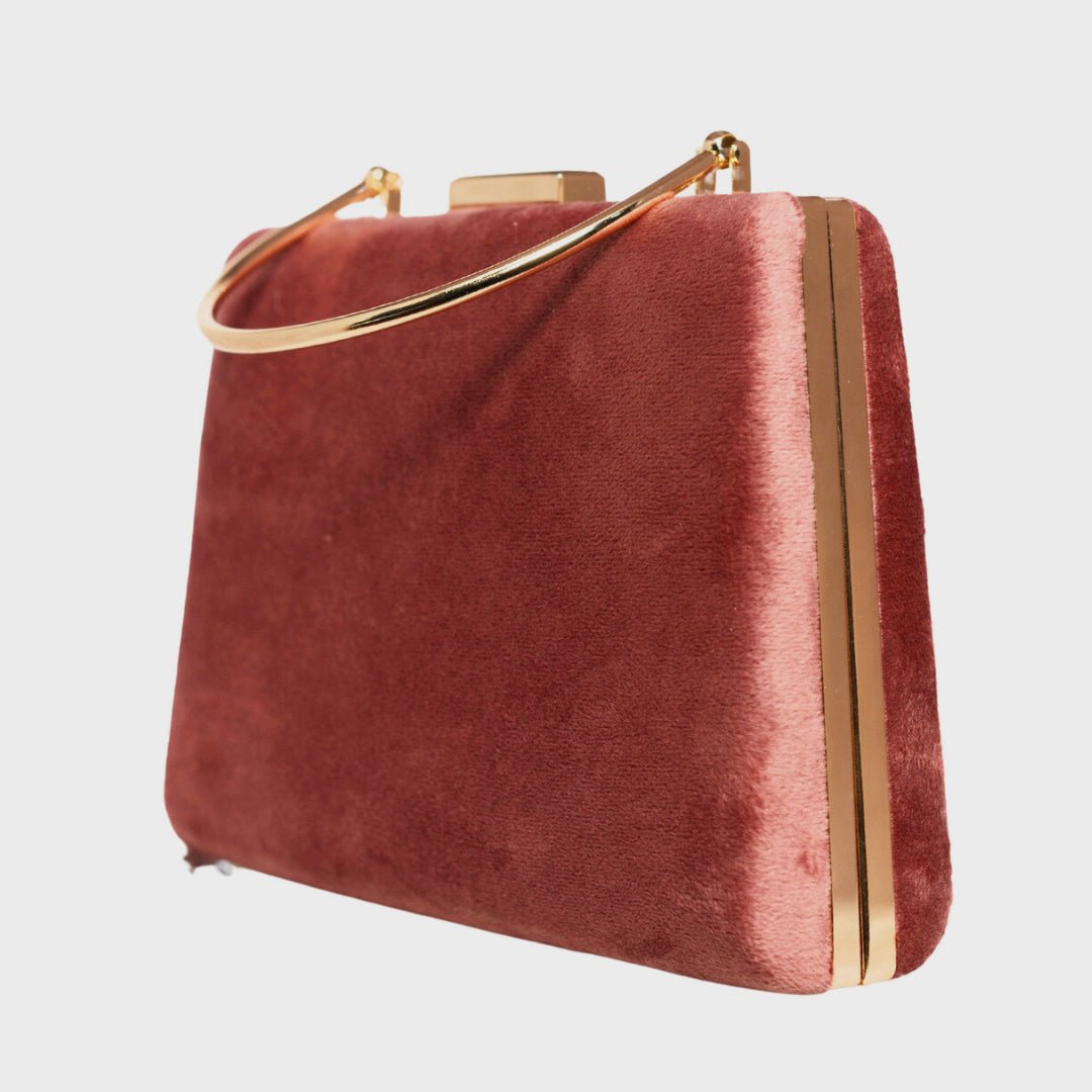 Salmon Pink Fabric Clutch