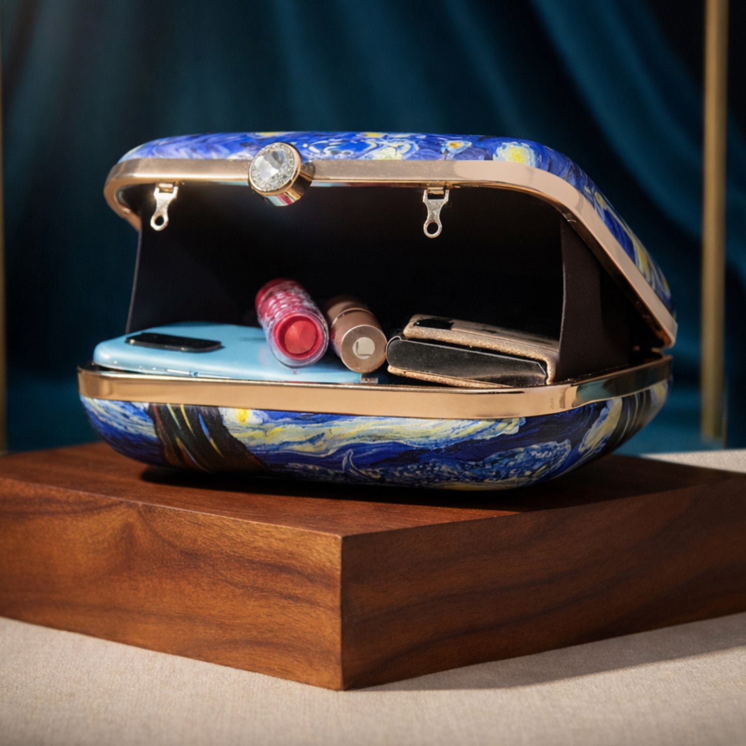 Artklim Starry Night Printed Clutch