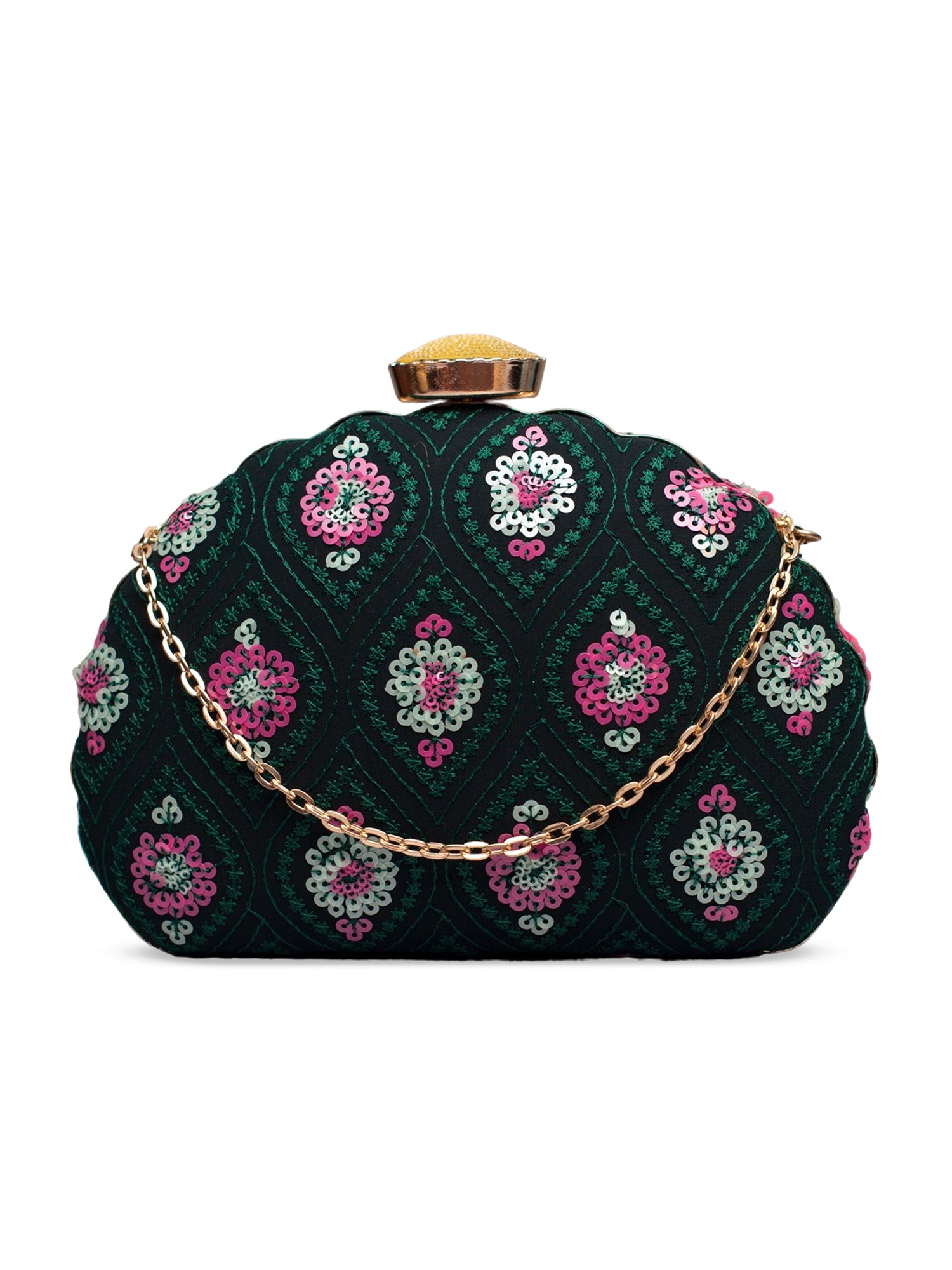 Artklim Emerald Blossom Clutch