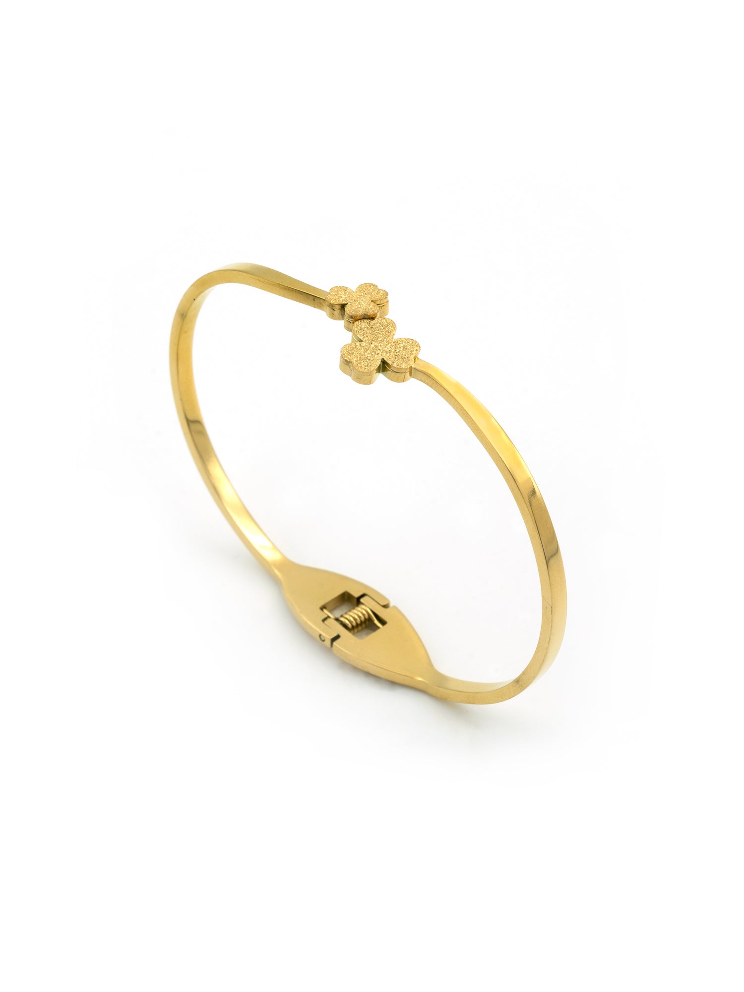 Artklim Gold Plated Golden Clover Anti Tarnish Charm Bracelet