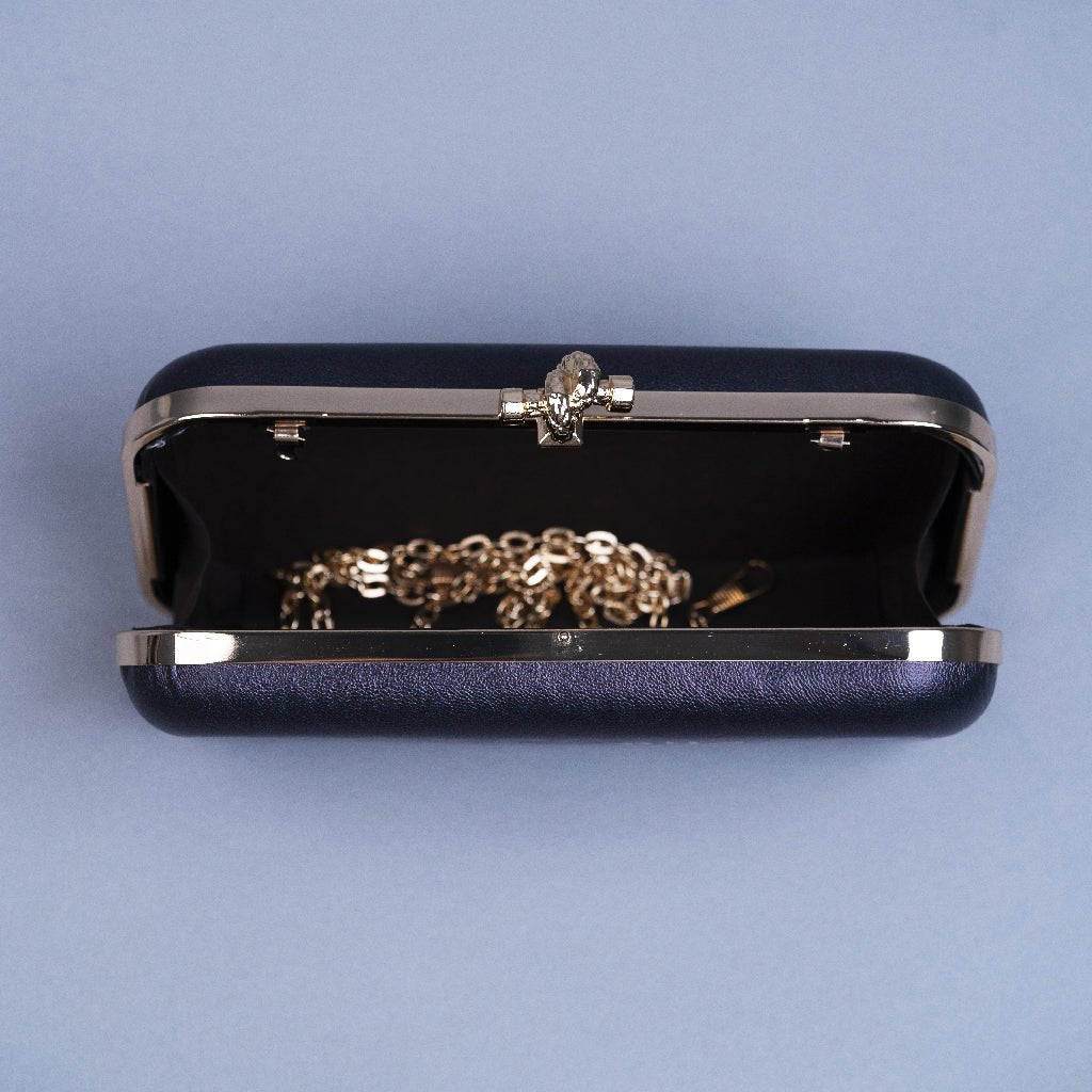Artklim Black Based Quirky Caption Printed Leatherette Clutch