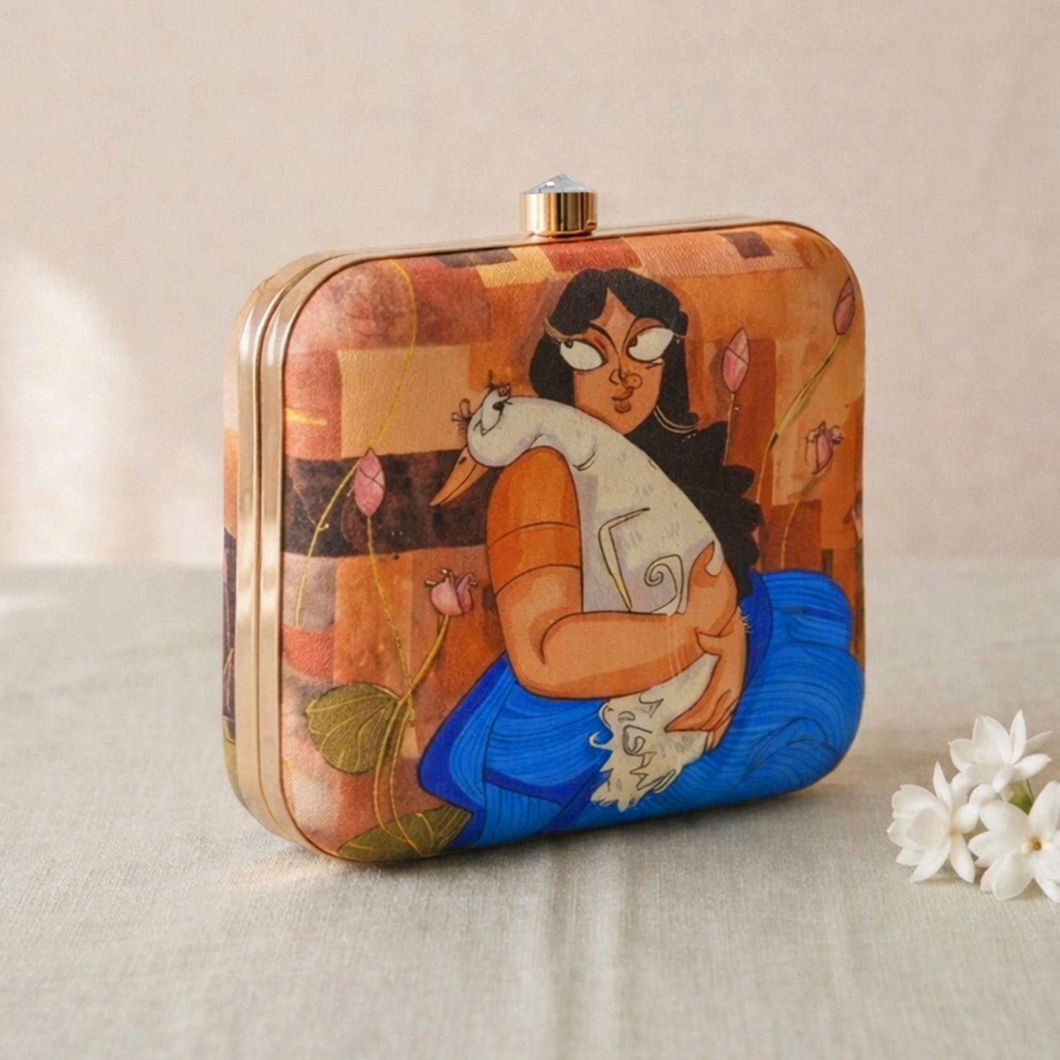Artklim Whimsical Bond  Artistic Companion Printed Clutch