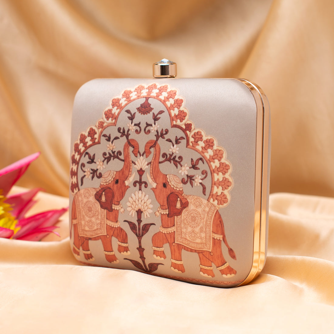 Artklim Royal Elephant Heritage Motif Clutch