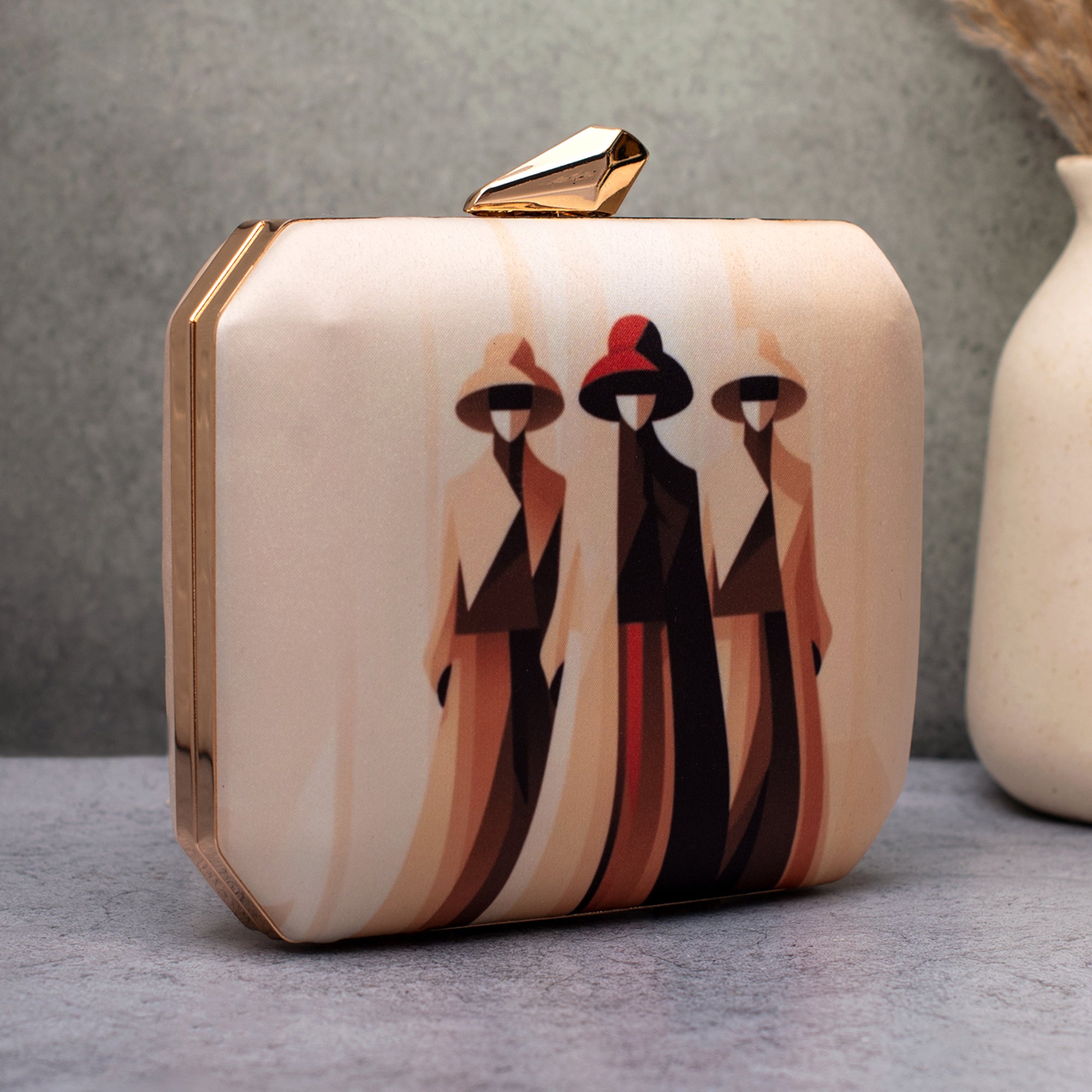 Artklim Abstract Ladies Illustration Clutch