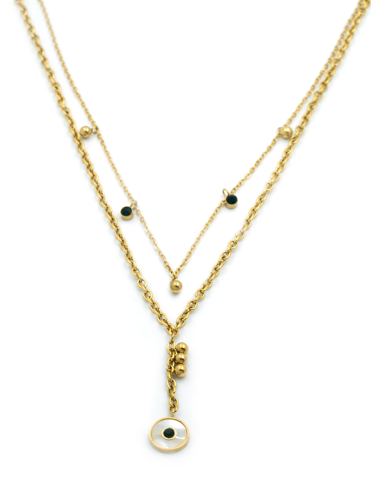 Artklim Gold Plated Evil Eye Anti-Tarnish Necklace