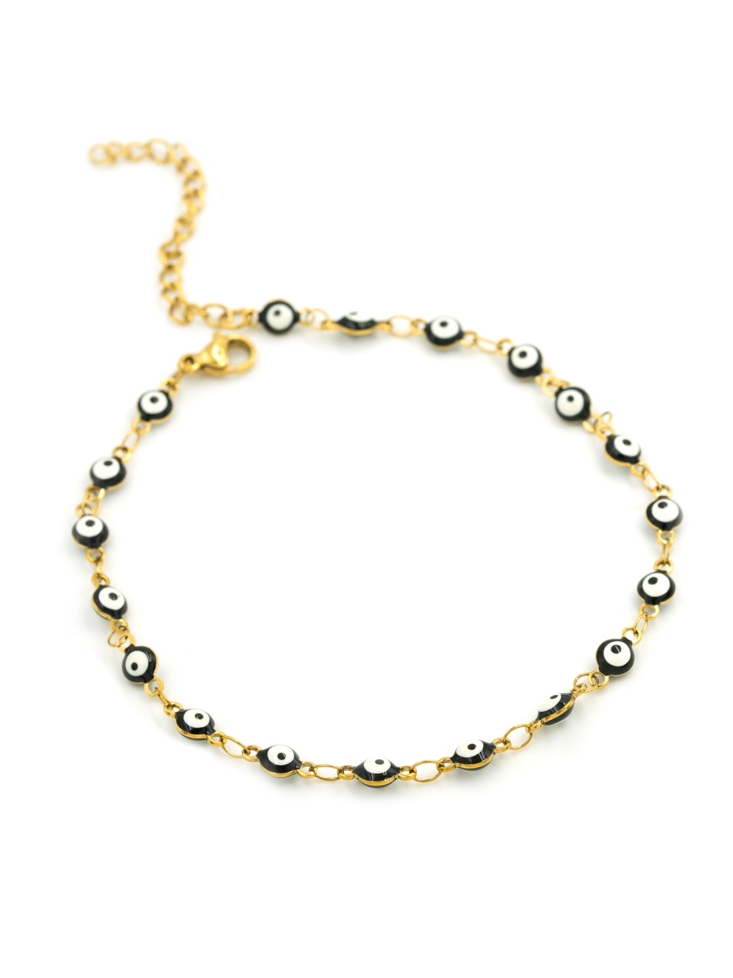 Artklim Classic Black Evil Eye Anti Tarnish Anklet