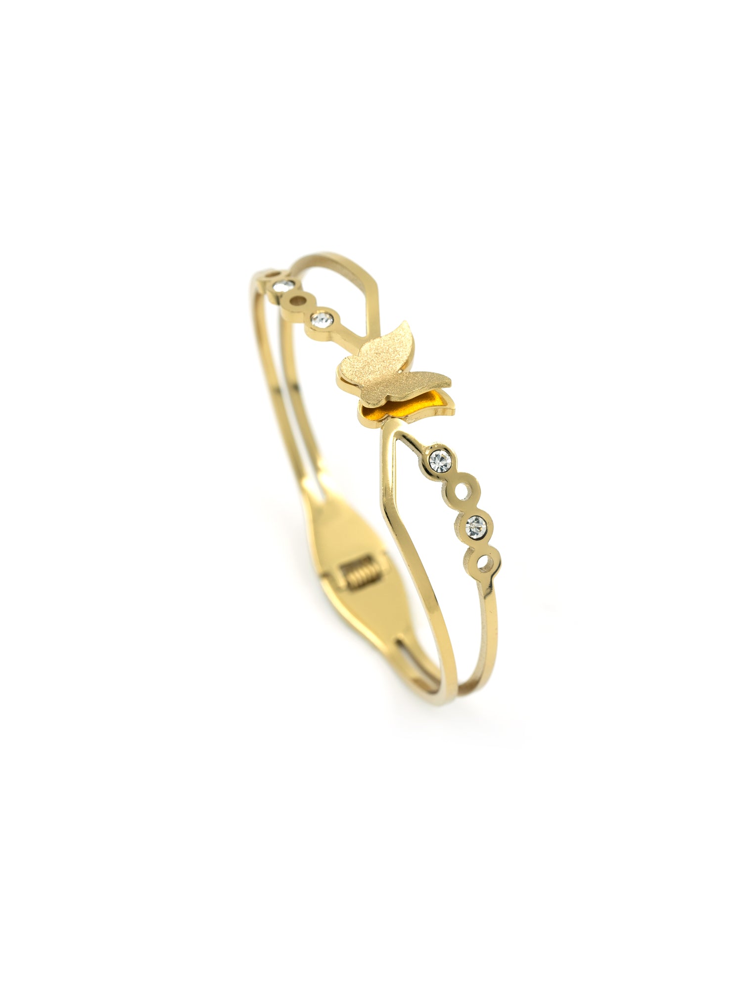 Artklim Gold Plated Butterfly Bloom Anti Tarnish Bracelet