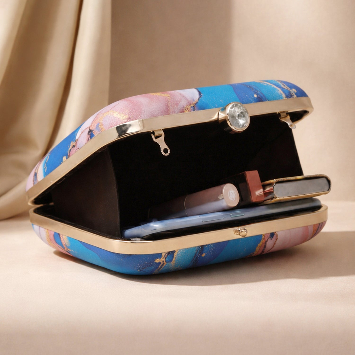 Artklim Fluid Art Printed Clutch