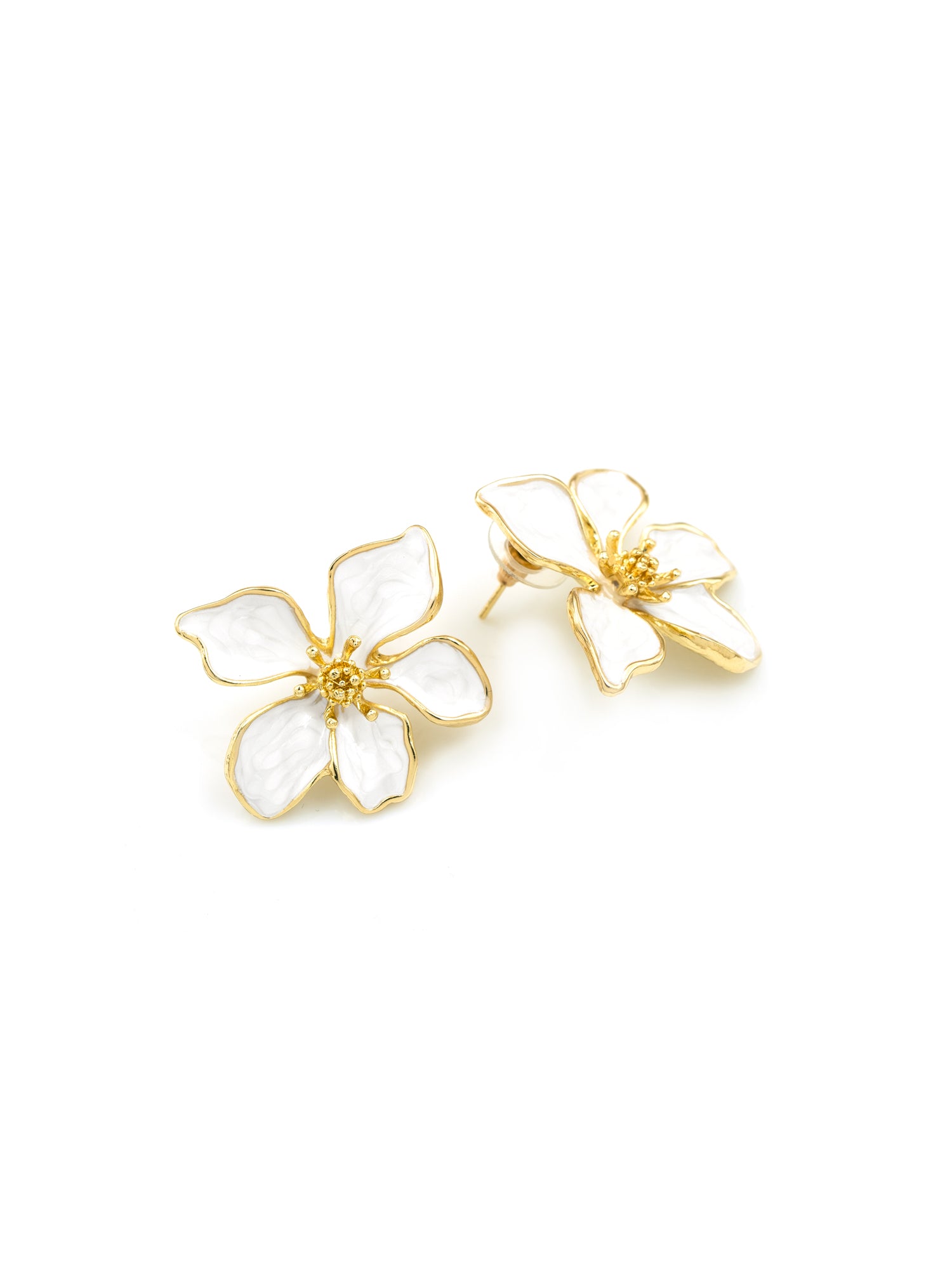 Artklim White Orchid Anti Tarnish Earrings