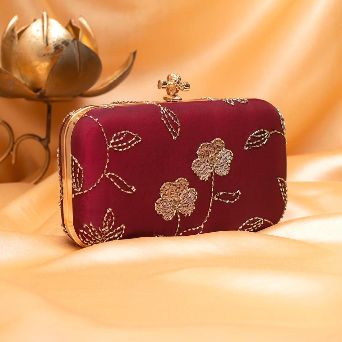 Artklim Royal Ruby Blossom Clutch