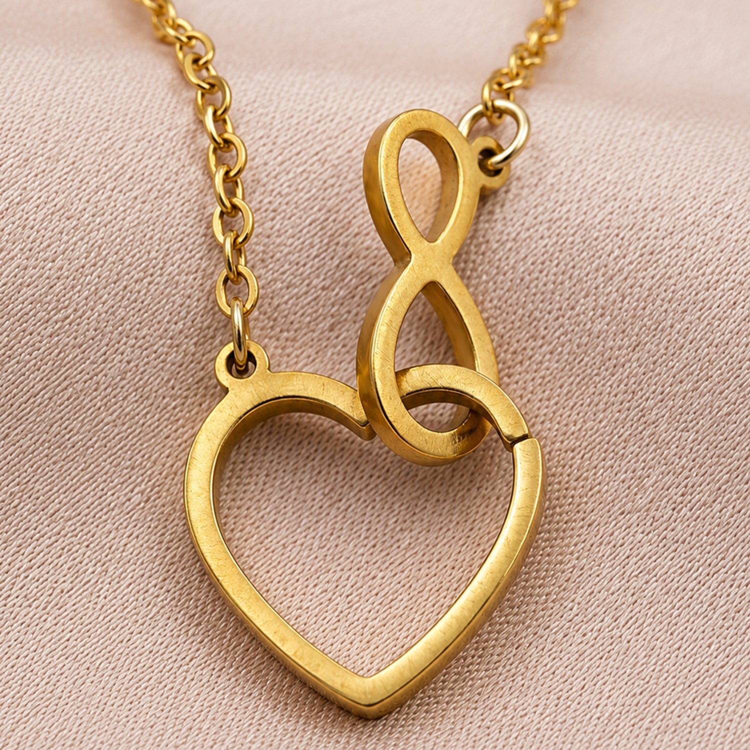 Artklim Heart Note Gold Anti-Tarnish Pendant Necklace